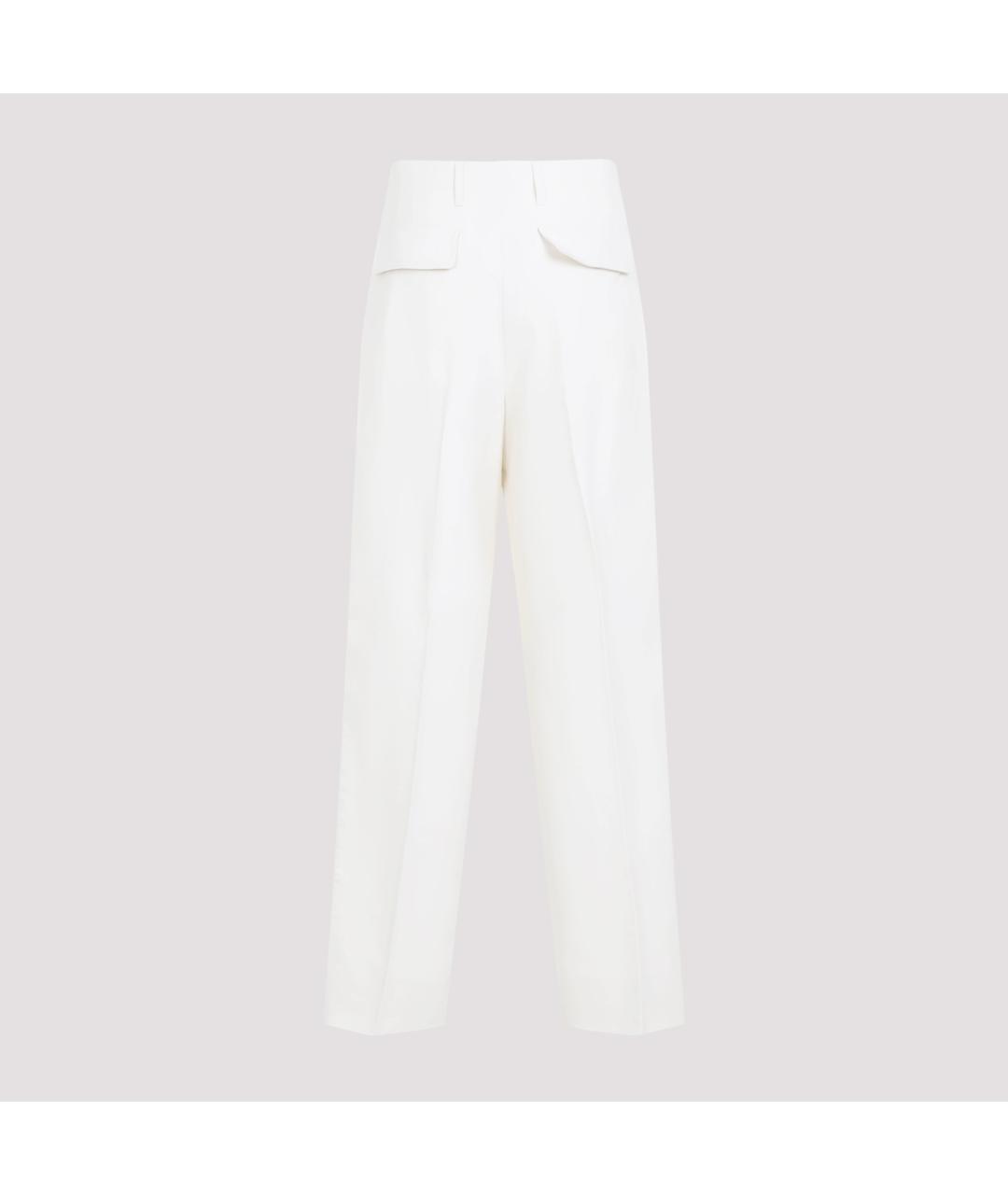 ZEGNA Белые хлопковые повседневные брюки, фото 3