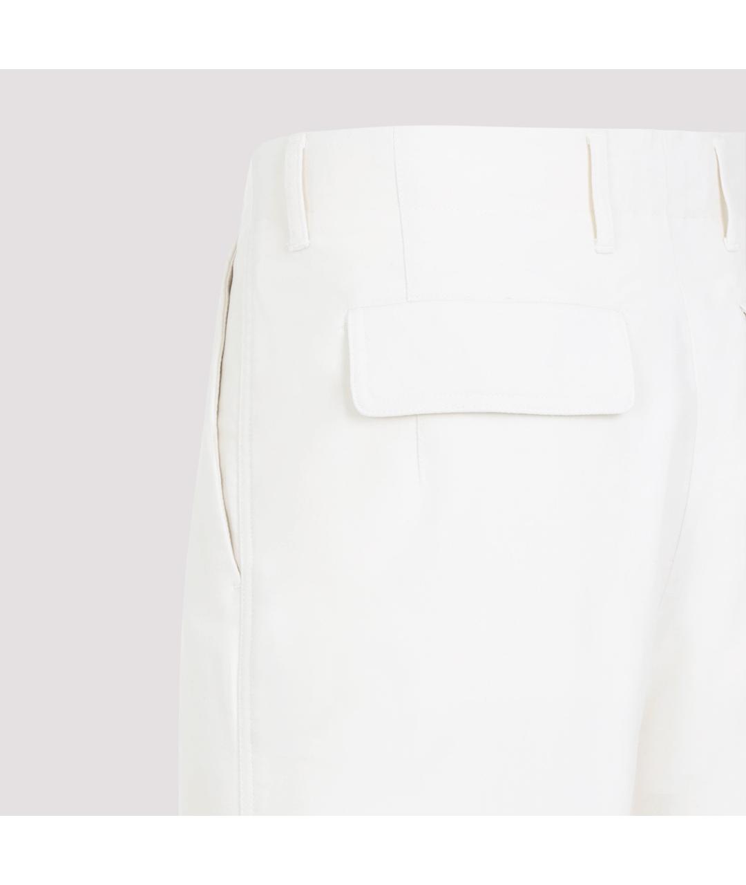 ZEGNA Белые хлопковые повседневные брюки, фото 5