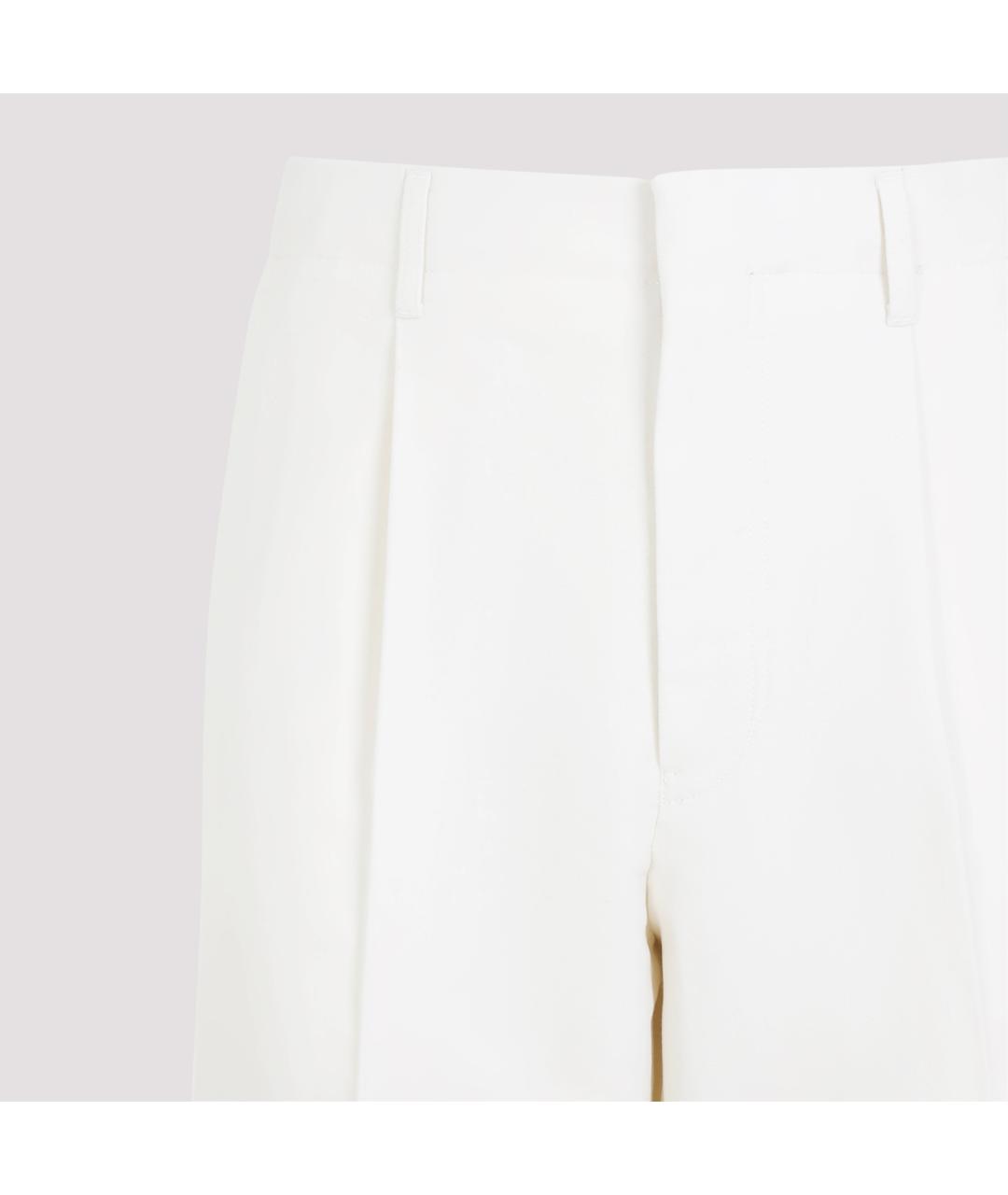 ZEGNA Белые хлопковые повседневные брюки, фото 4