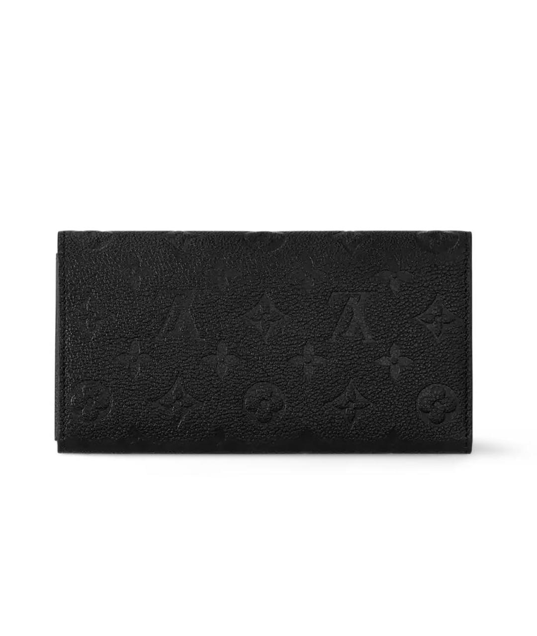 LOUIS VUITTON Черный кожаный кошелек, фото 6
