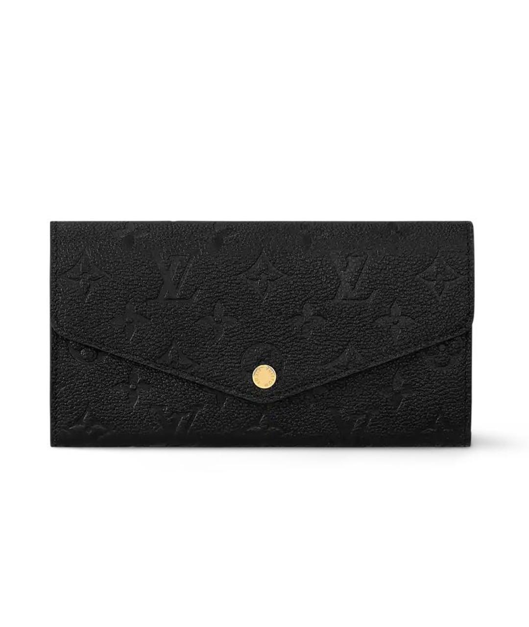 LOUIS VUITTON Черный кожаный кошелек, фото 1