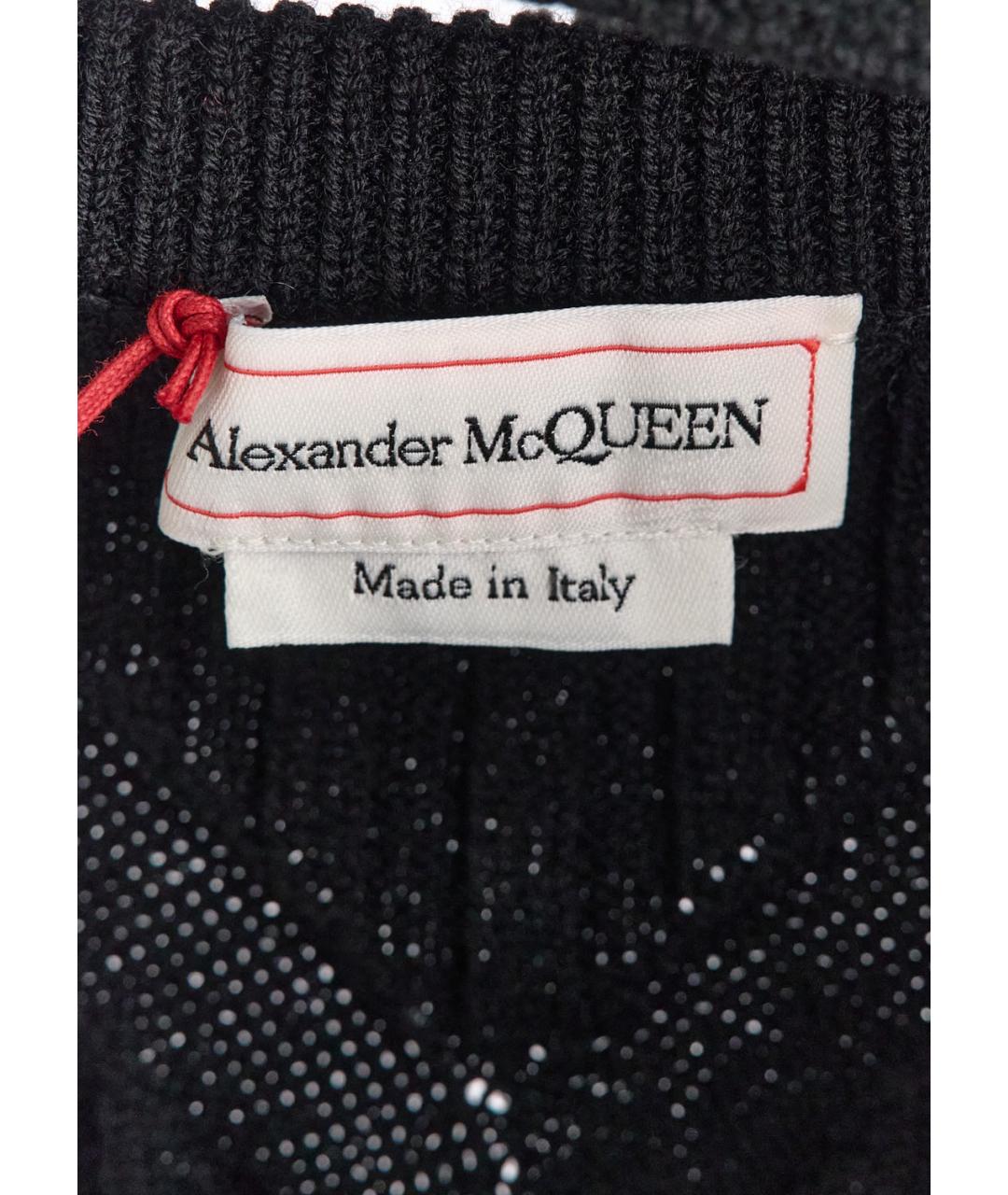 ALEXANDER MCQUEEN Черный шерстяной джемпер / свитер, фото 3