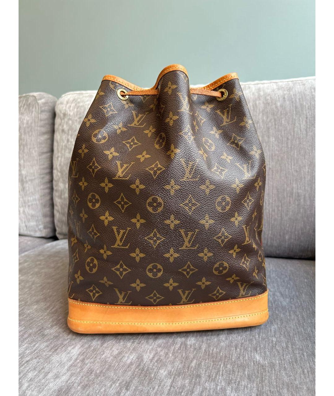 LOUIS VUITTON Коричневая кожаная сумка через плечо, фото 3