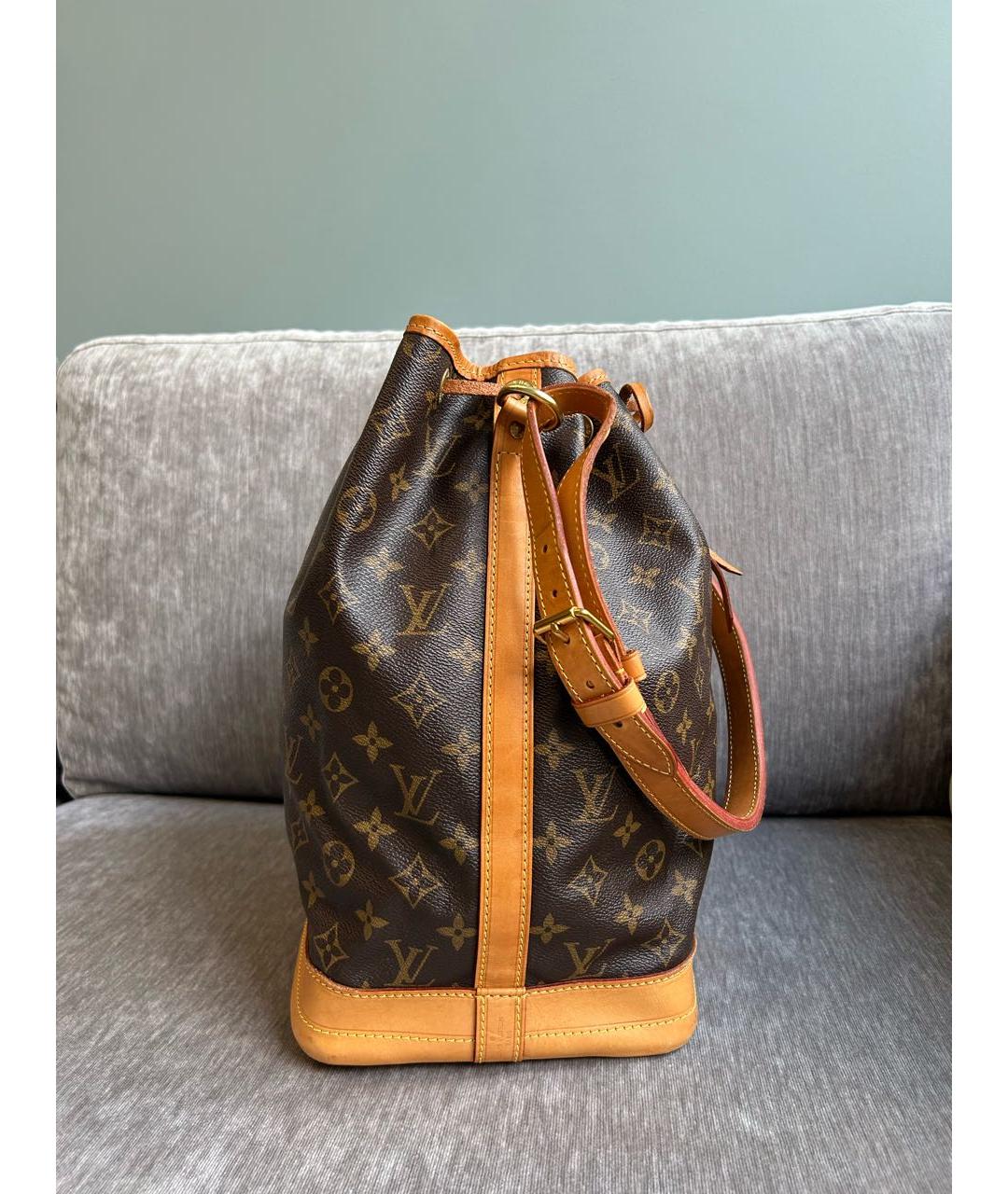 LOUIS VUITTON Коричневая кожаная сумка через плечо, фото 2