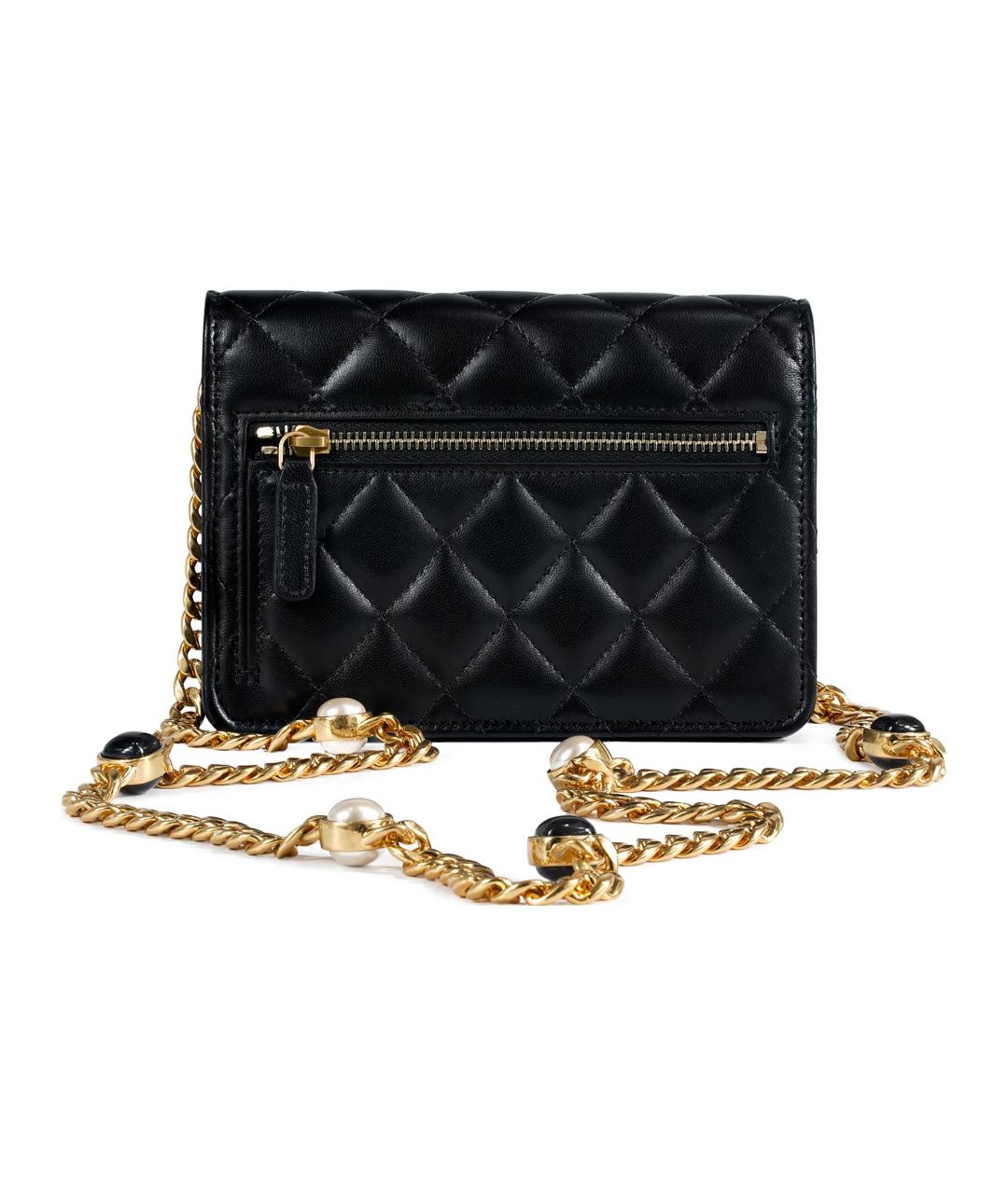 CHANEL Черная кожаная сумка через плечо, фото 3