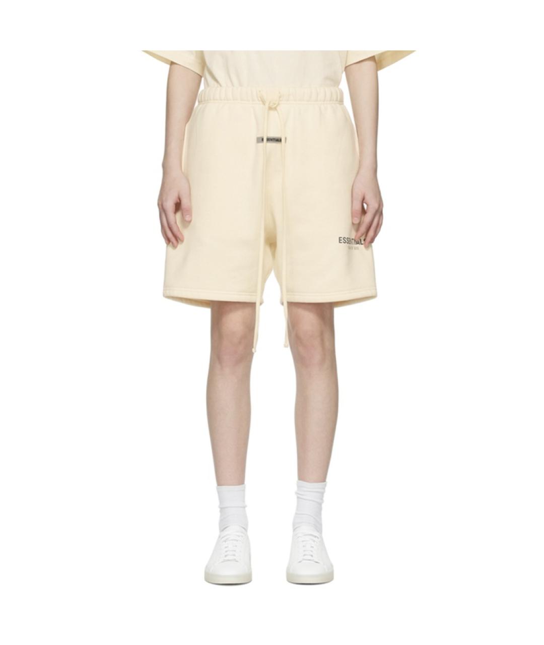 FEAR OF GOD ESSENTIALS Бежевые хлопковые шорты, фото 3