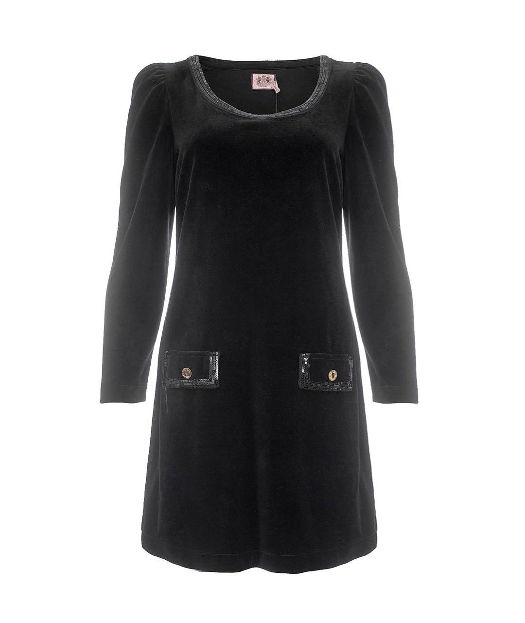 JUICY COUTURE Черное хлопковое повседневное платье, фото 9