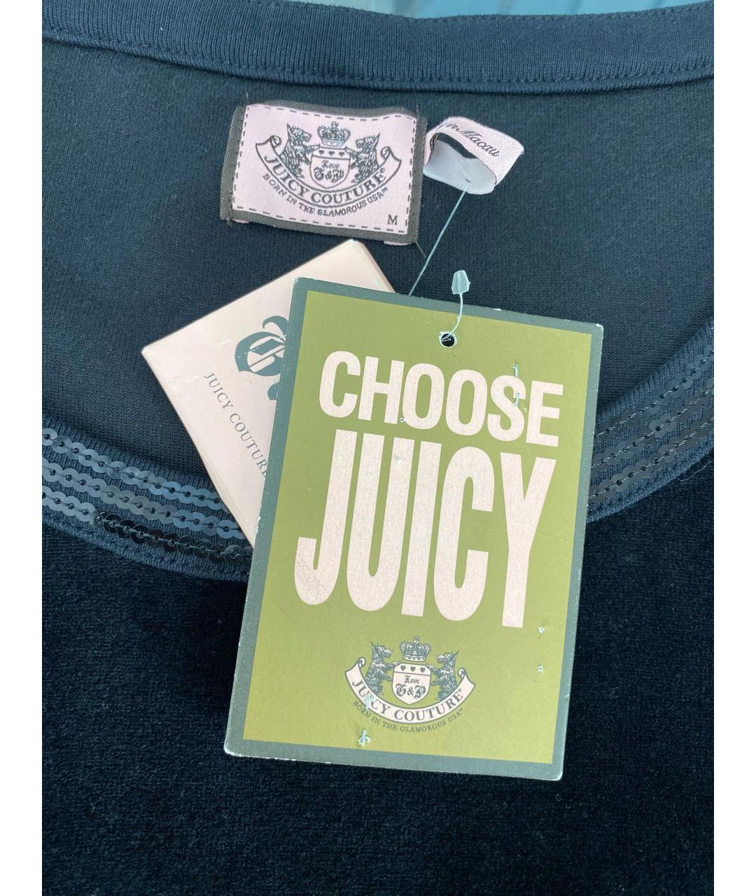 JUICY COUTURE Черное хлопковое повседневное платье, фото 8