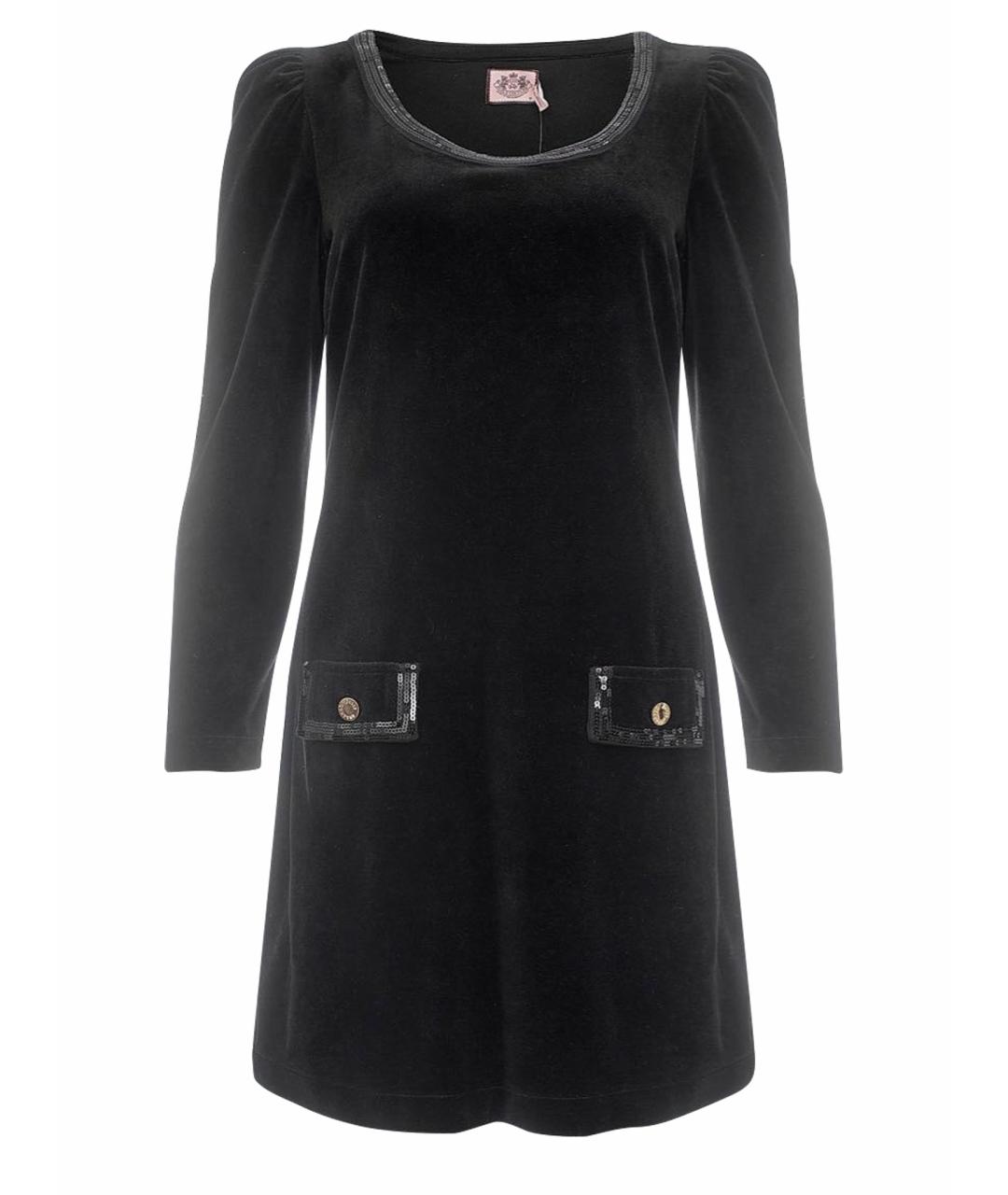 JUICY COUTURE Черное хлопковое повседневное платье, фото 1
