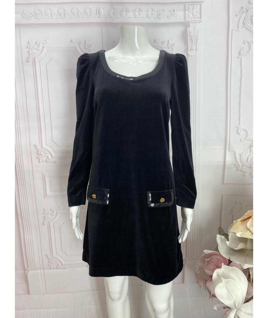 JUICY COUTURE Черное хлопковое повседневное платье, фото 6