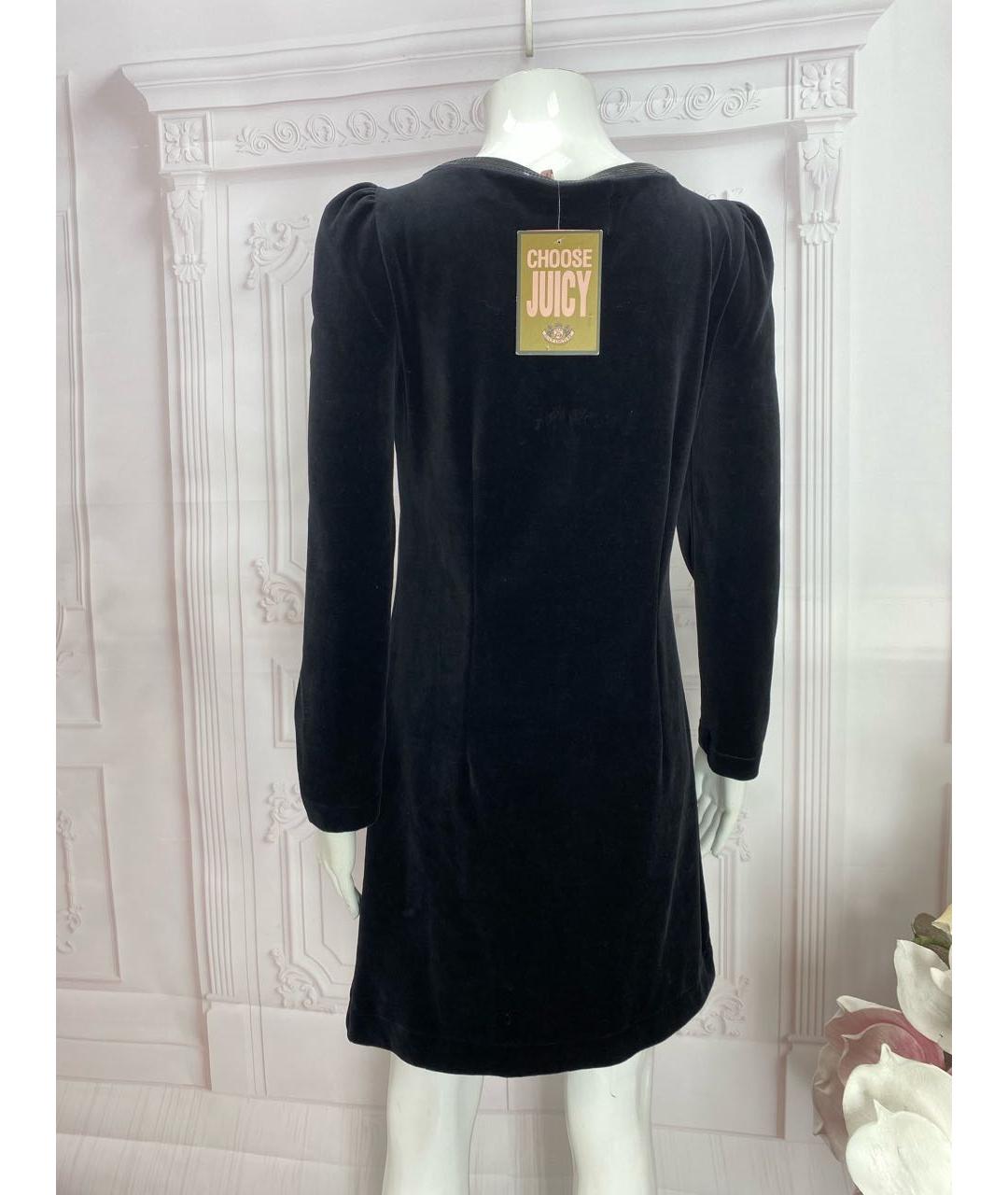 JUICY COUTURE Черное хлопковое повседневное платье, фото 2