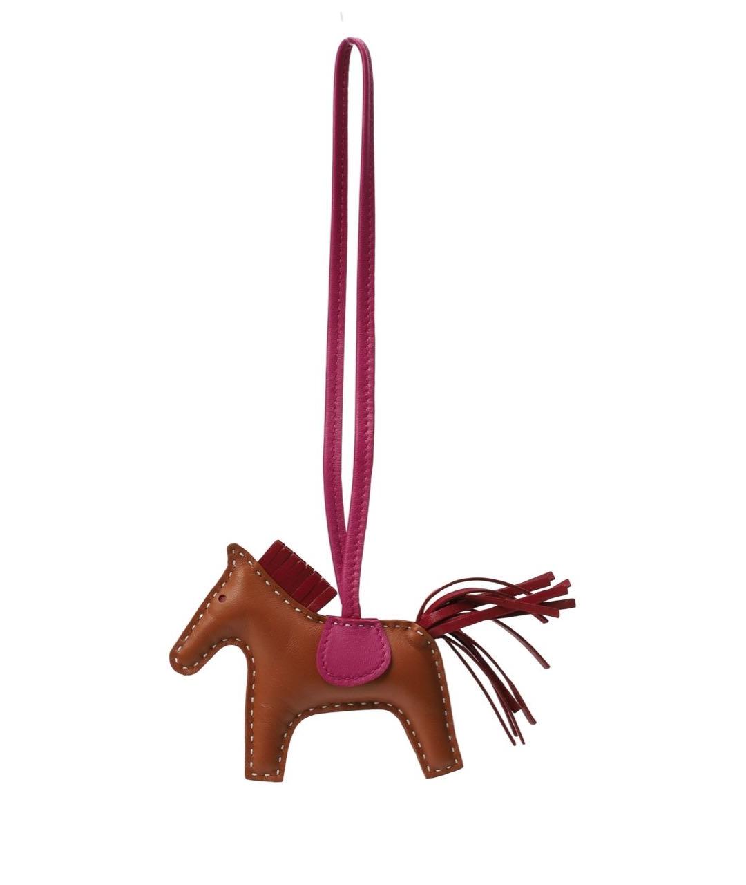 HERMES Розовый брелок, фото 4