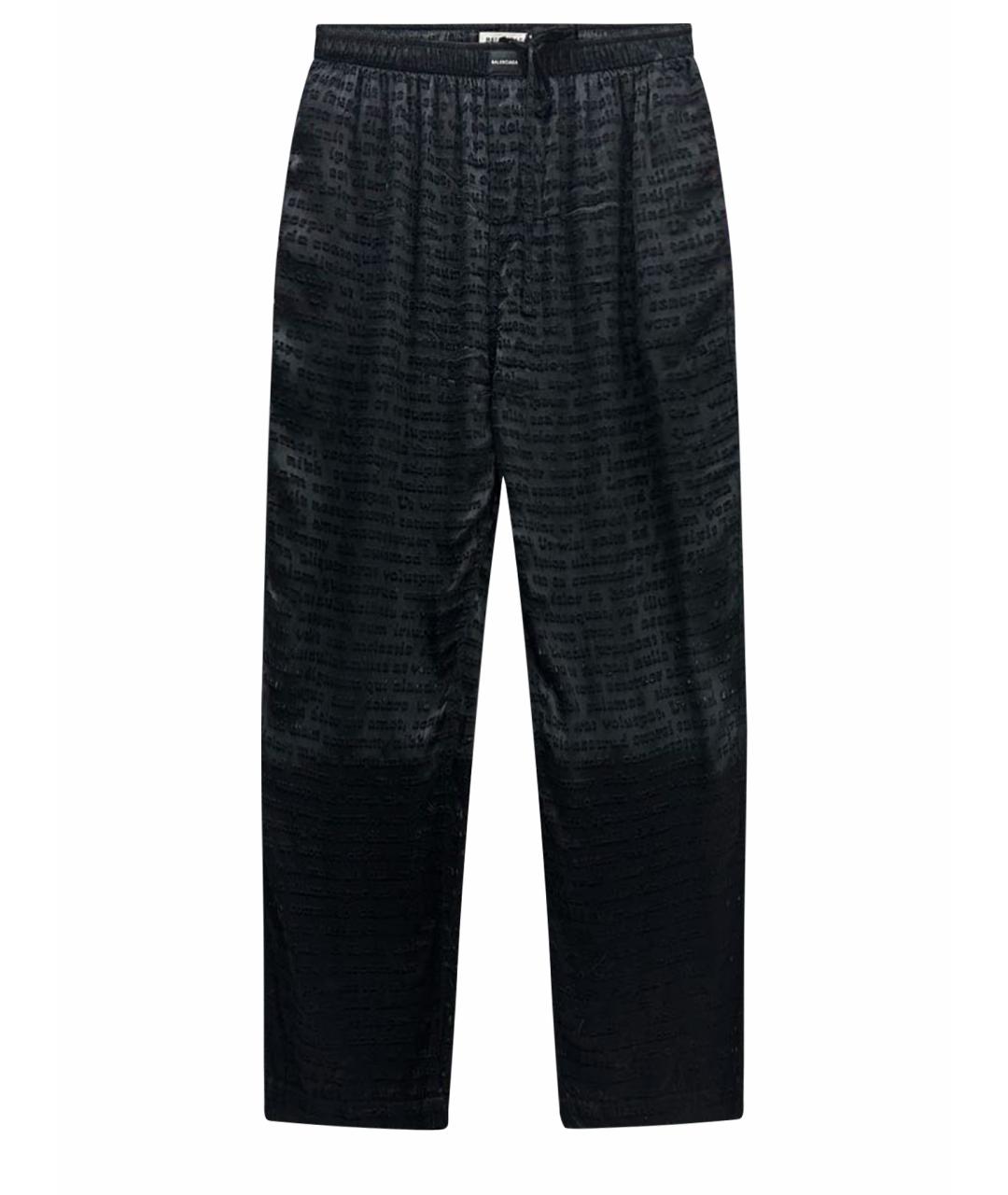 BALENCIAGA Черные прямые брюки, фото 1