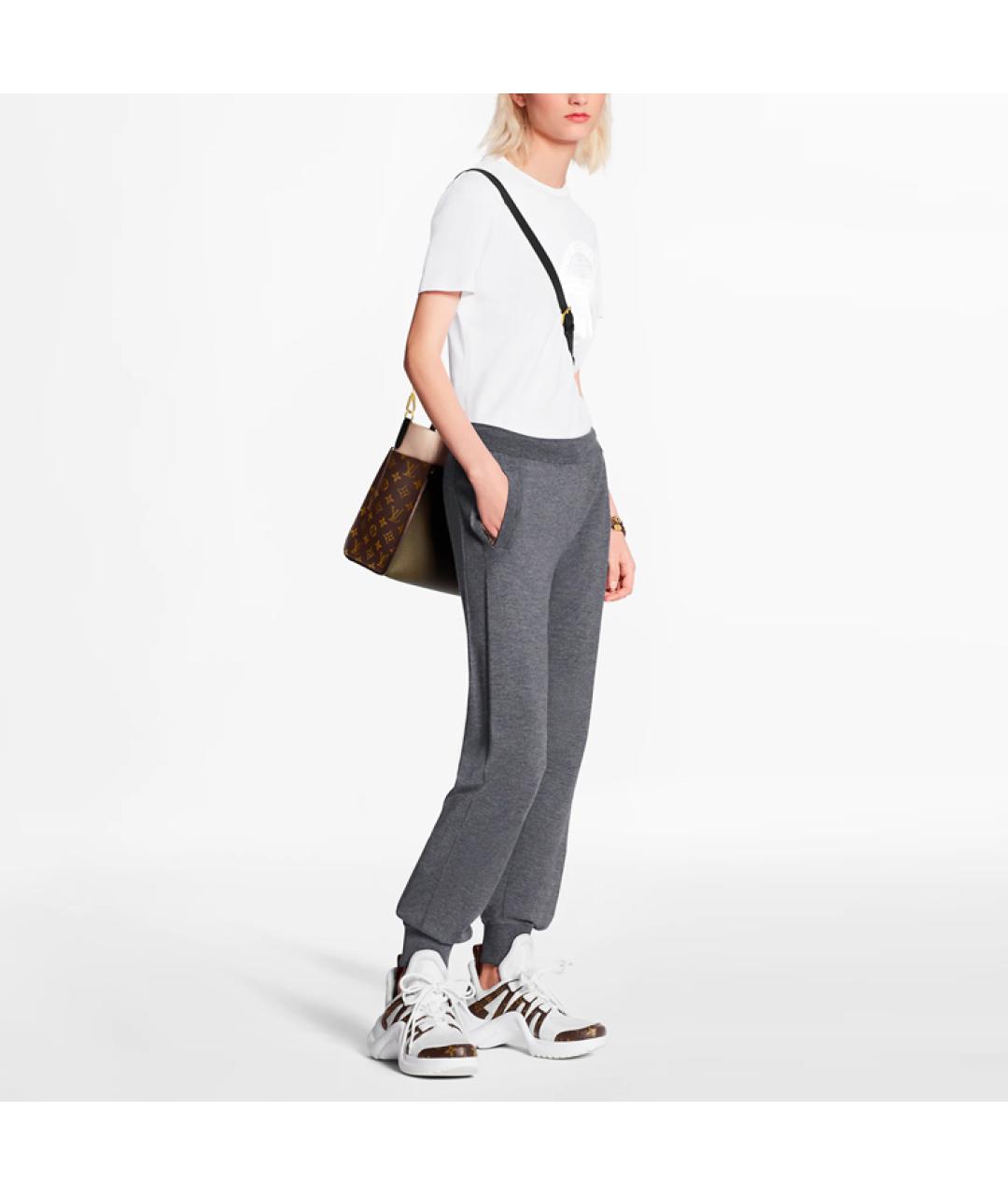 LOUIS VUITTON Белая хлопковая футболка, фото 4