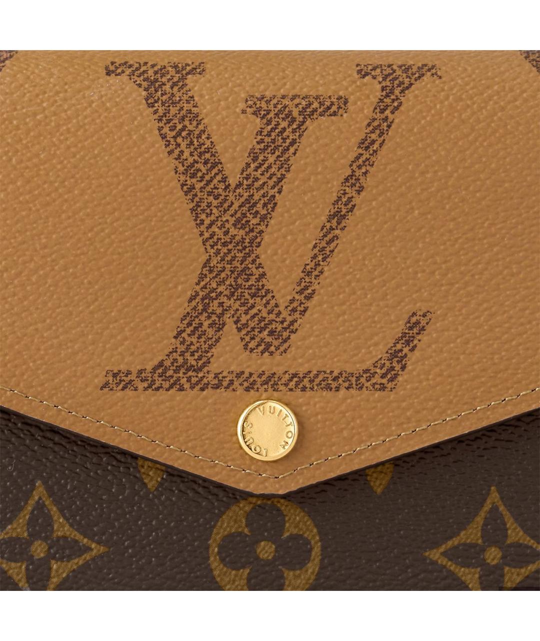 LOUIS VUITTON Коричневый кошелек, фото 5