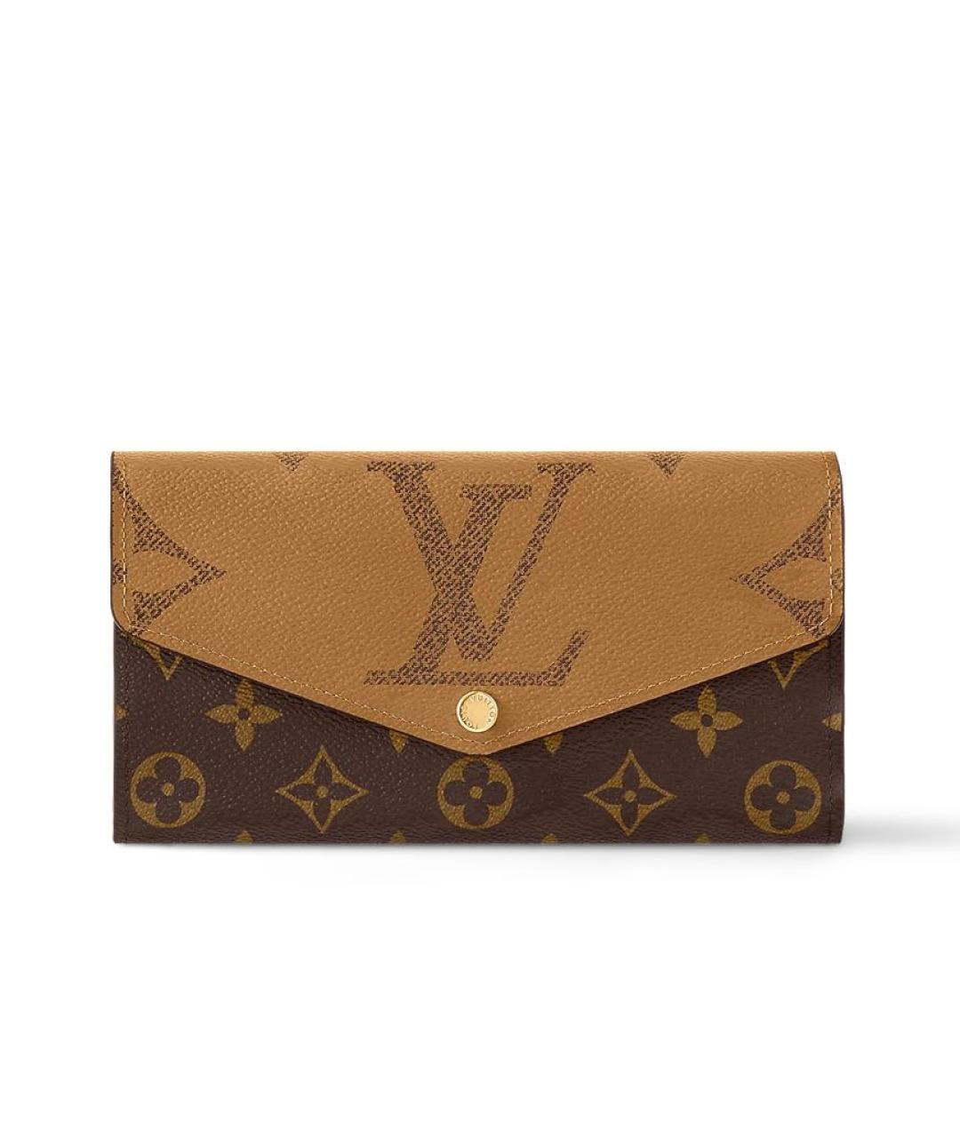 LOUIS VUITTON Коричневый кошелек, фото 7