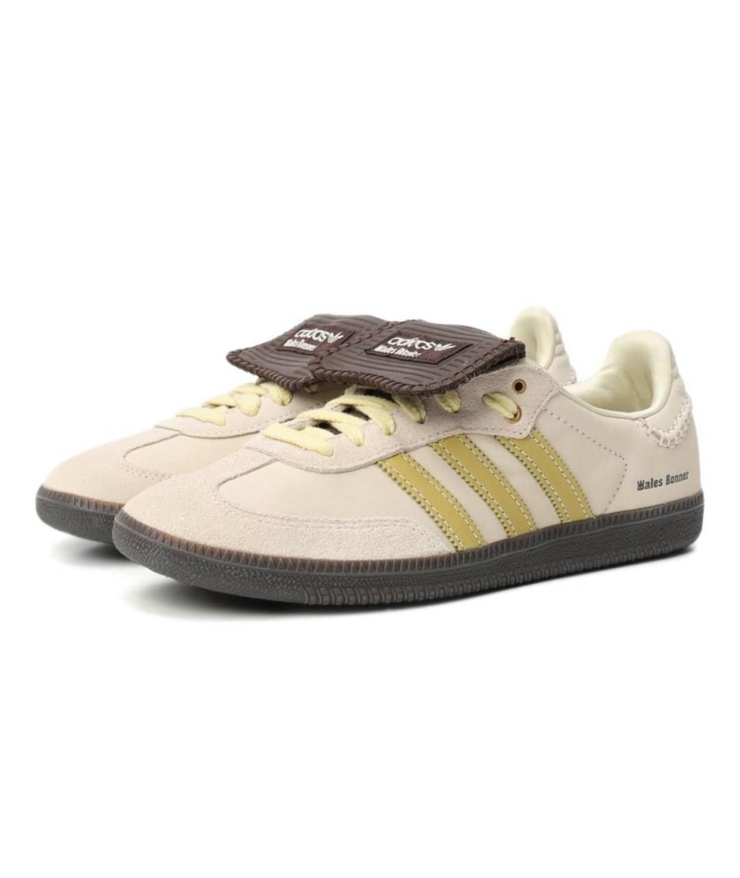 ADIDAS Бежевые замшевые кеды, фото 2