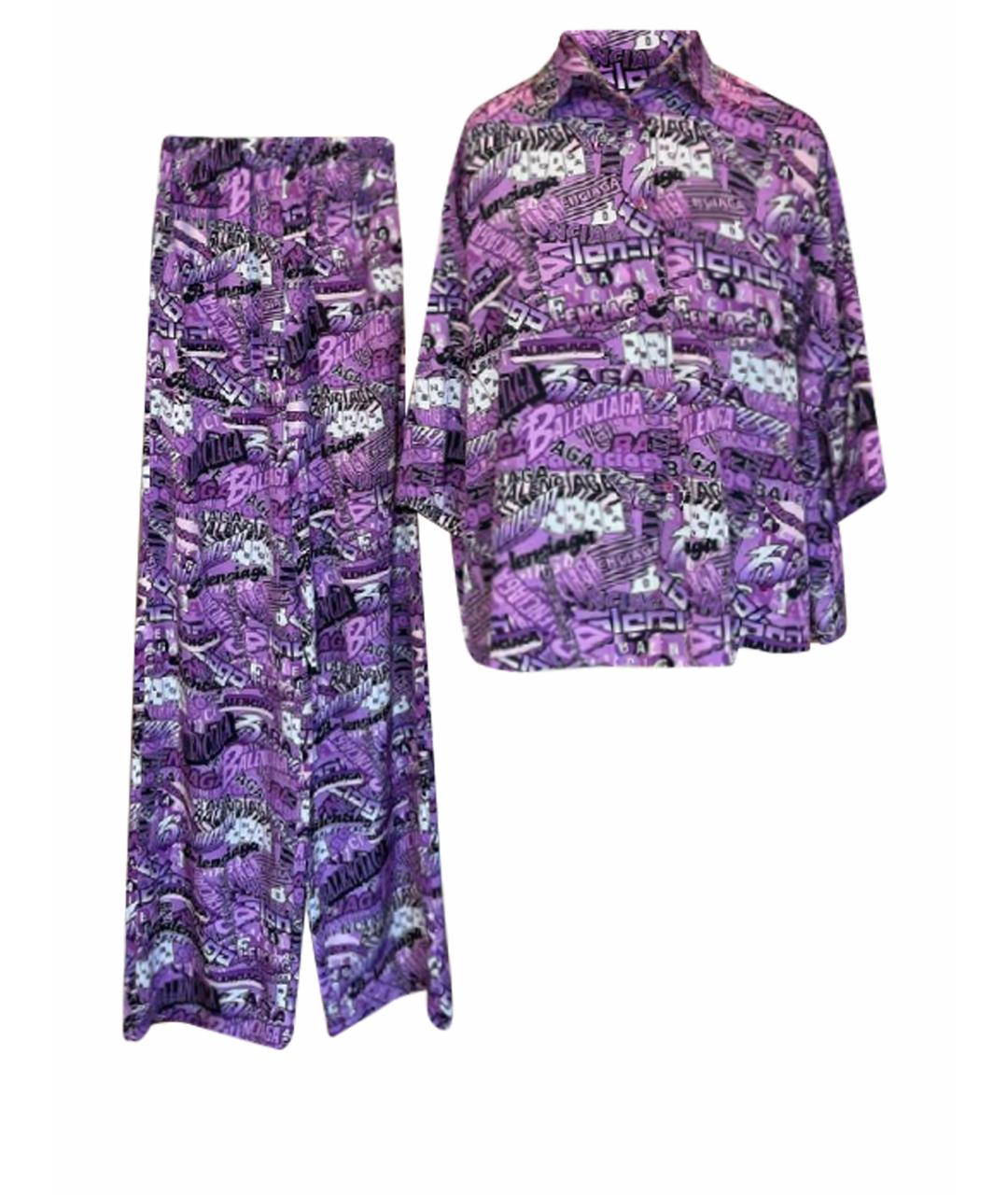 BALENCIAGA Фиолетовый костюм с брюками, фото 1