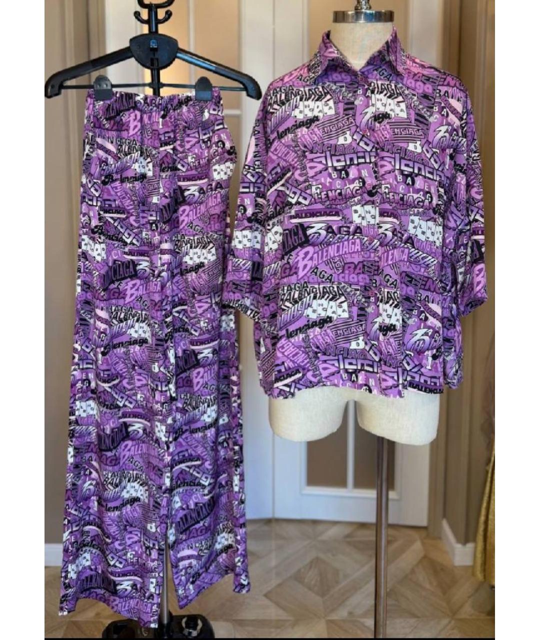 BALENCIAGA Фиолетовый костюм с брюками, фото 9