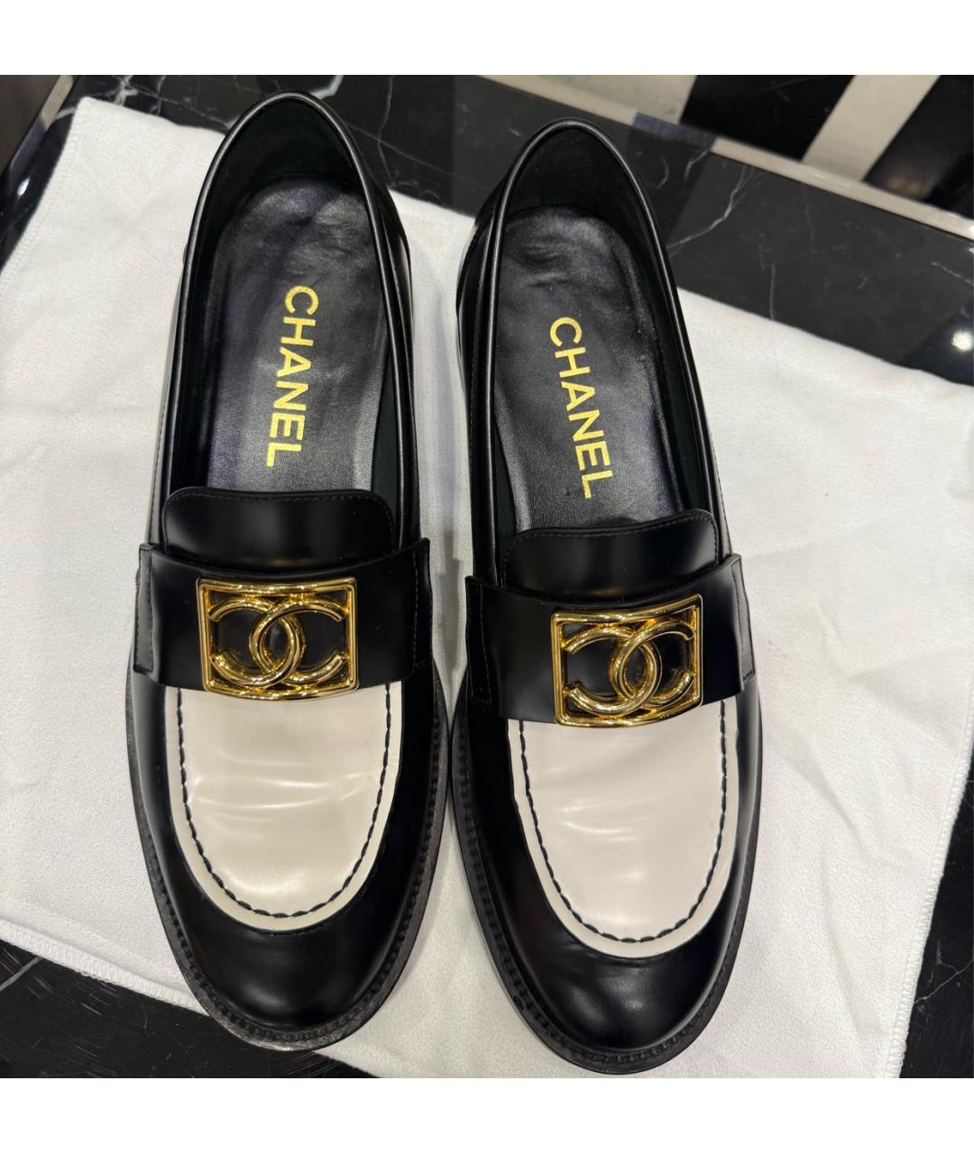 CHANEL Черные кожаные лоферы, фото 2