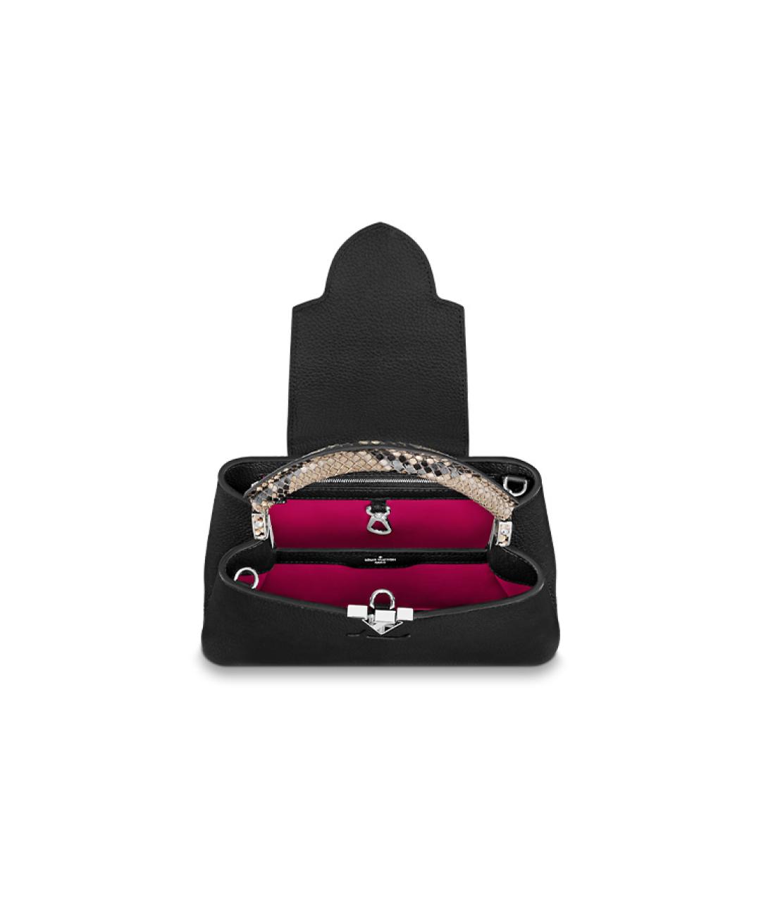 LOUIS VUITTON Черная кожаная сумка через плечо, фото 4