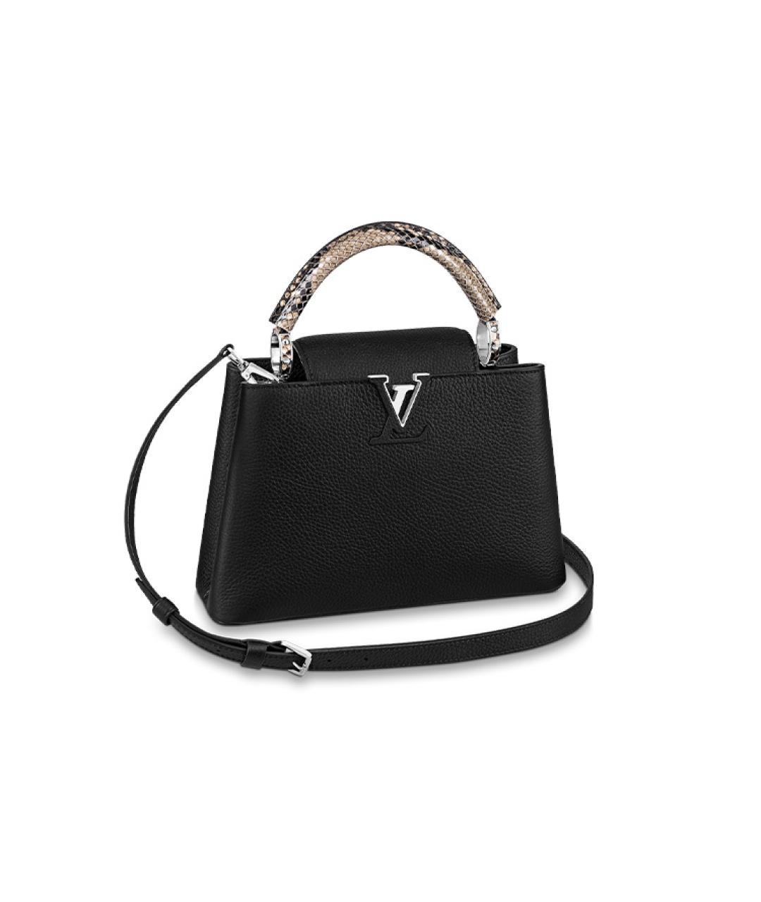 LOUIS VUITTON Черная кожаная сумка через плечо, фото 1