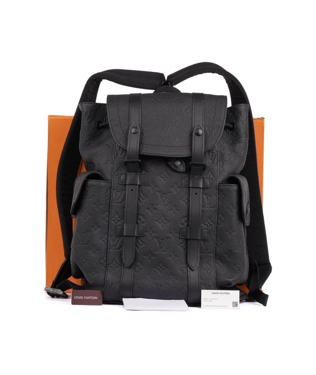 LOUIS VUITTON Черный кожаный рюкзак, фото 8