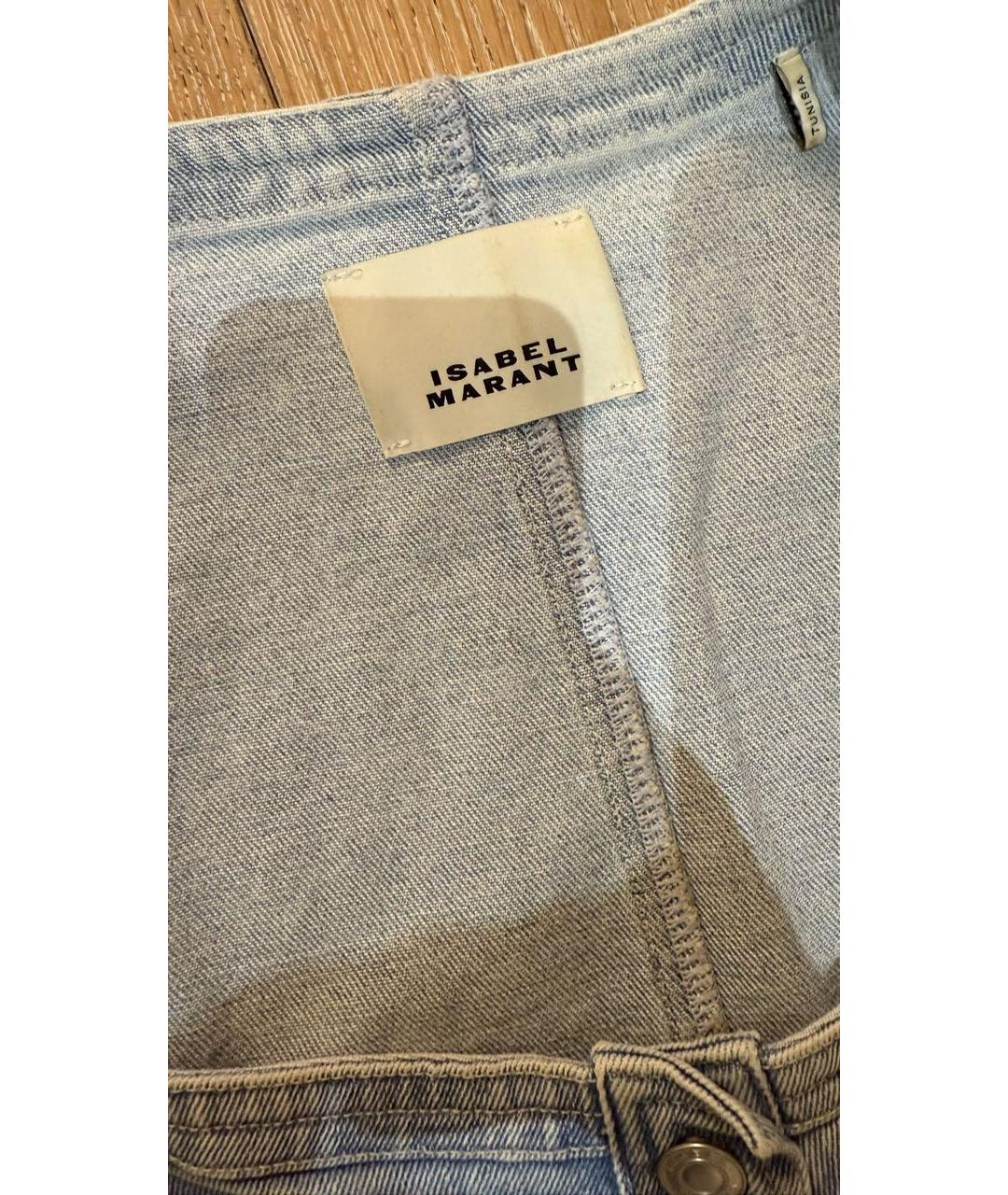 ISABEL MARANT Голубое деним повседневное платье, фото 3