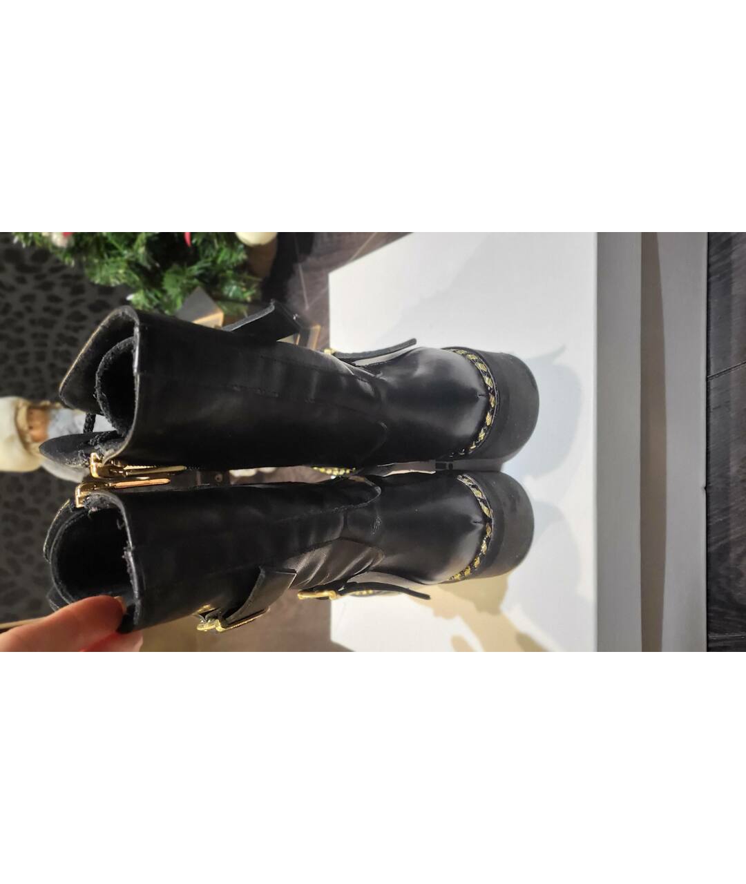 BALDININI Черные кожаные ботинки, фото 4