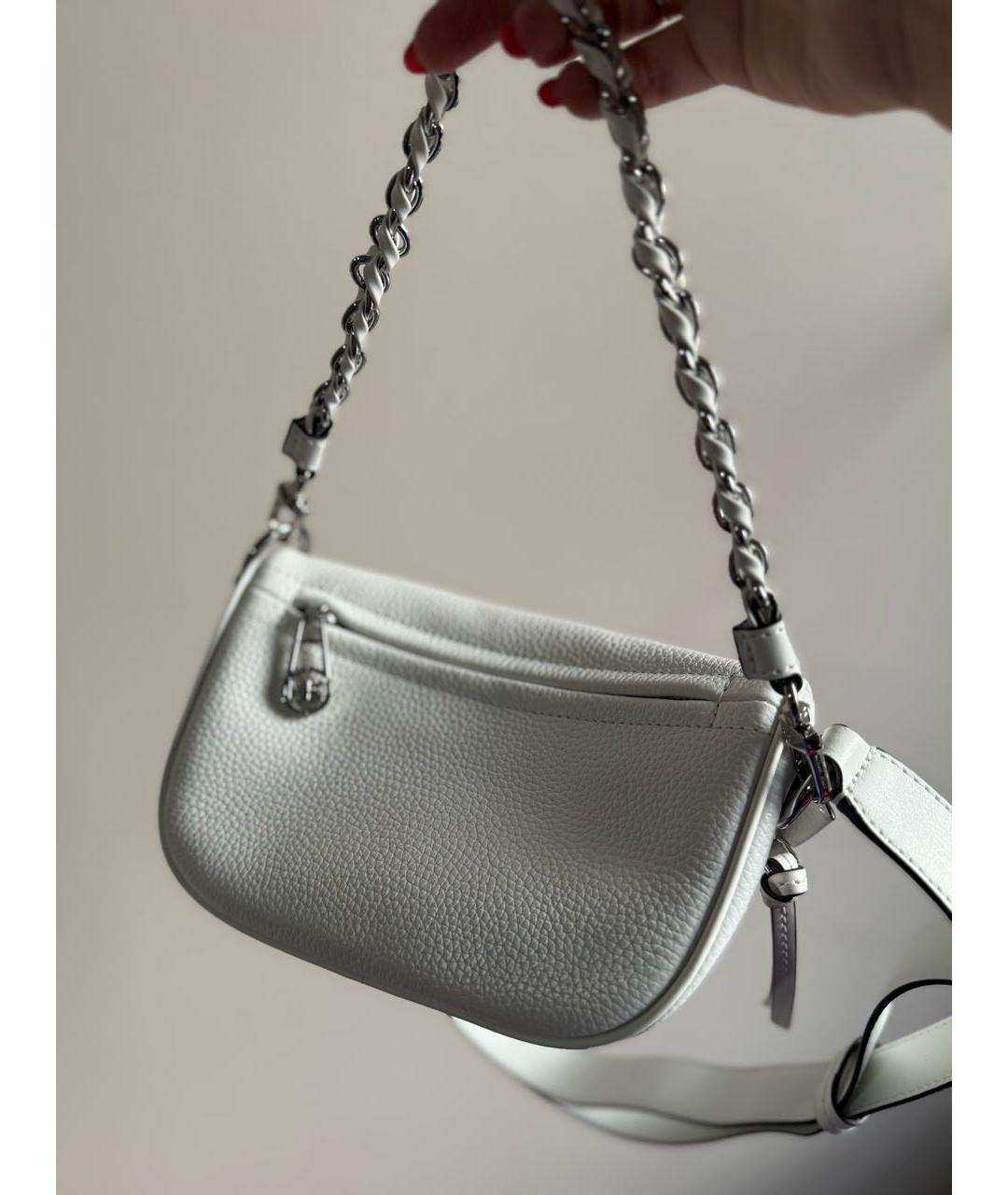 MICHAEL MICHAEL KORS Белая кожаная поясная сумка, фото 3
