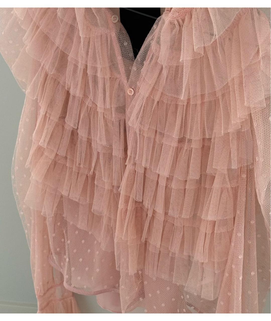 RED VALENTINO Коралловая шелковая блузы, фото 2