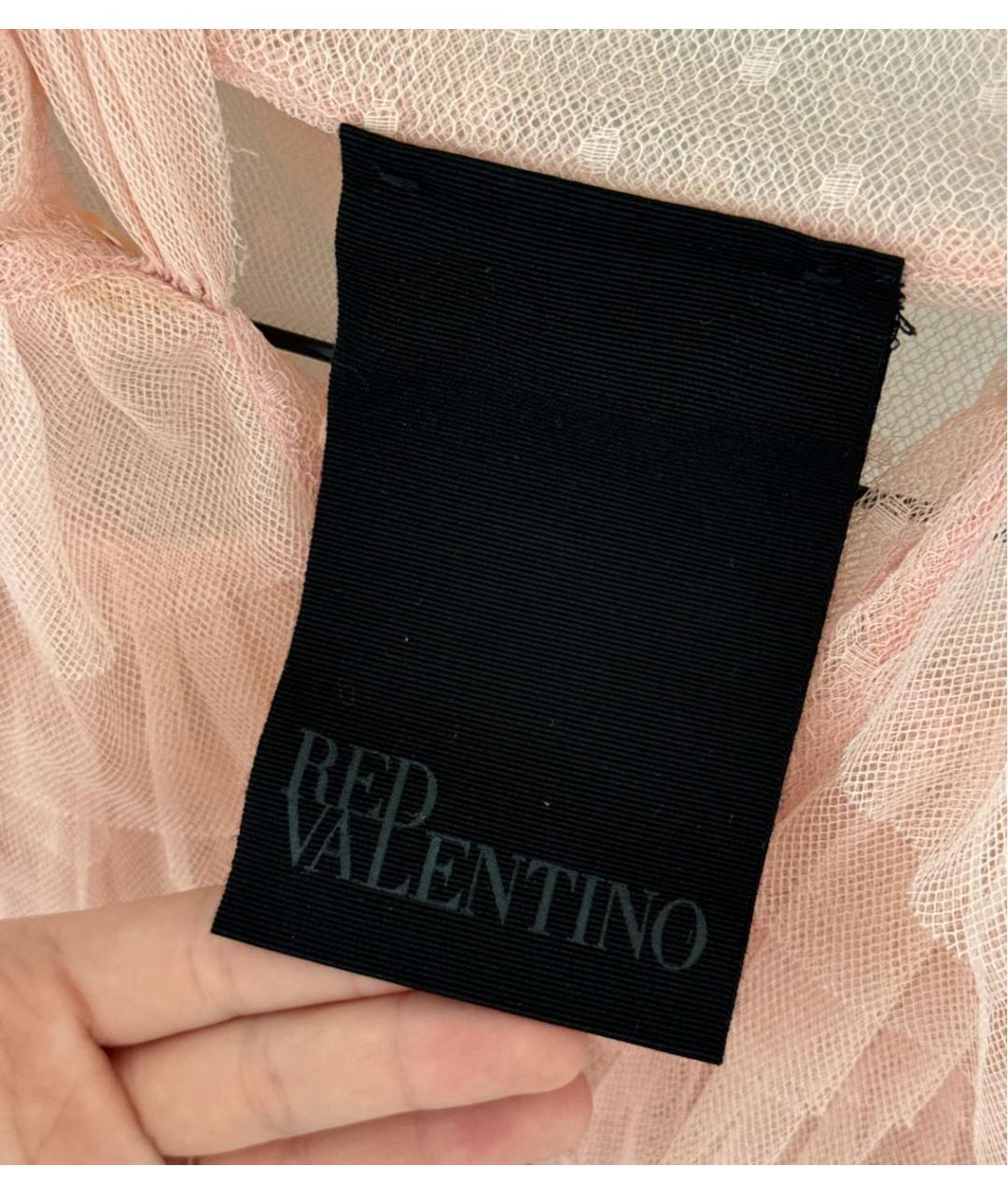 RED VALENTINO Коралловая шелковая блузы, фото 3