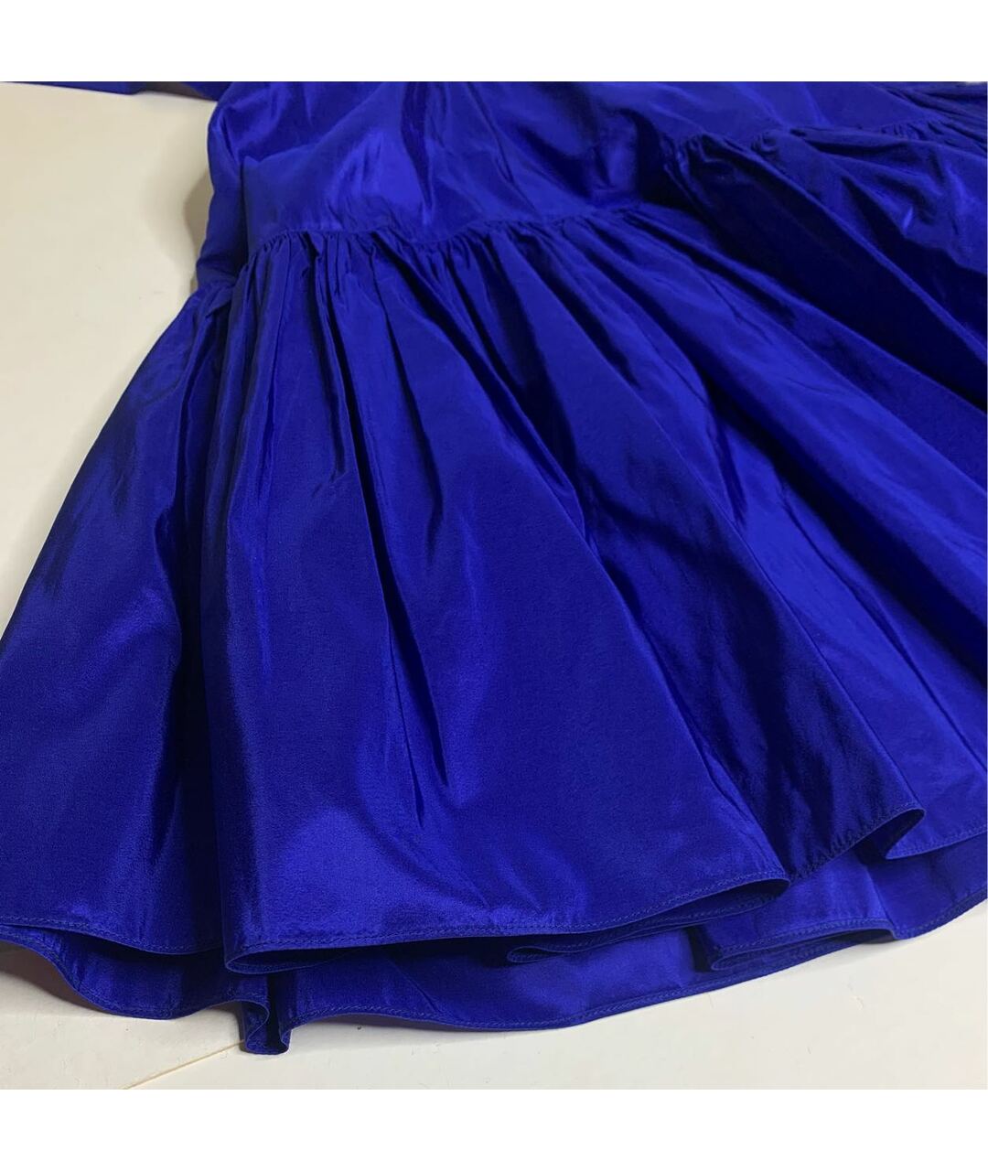 RALPH LAUREN Синяя шелковая юбка миди, фото 4