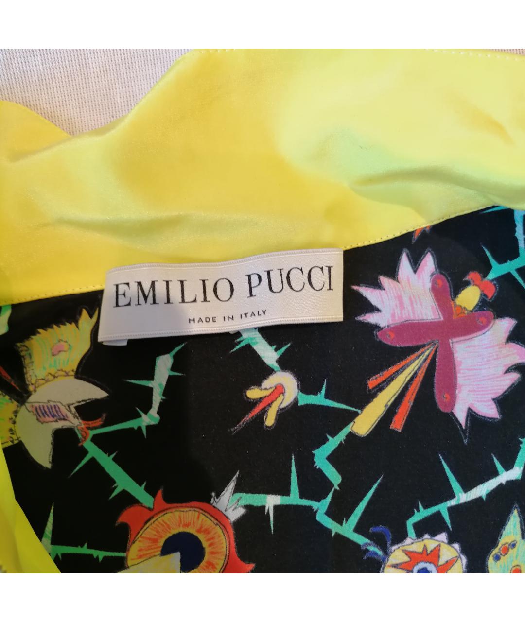 EMILIO PUCCI Мульти шелковое повседневное платье, фото 6