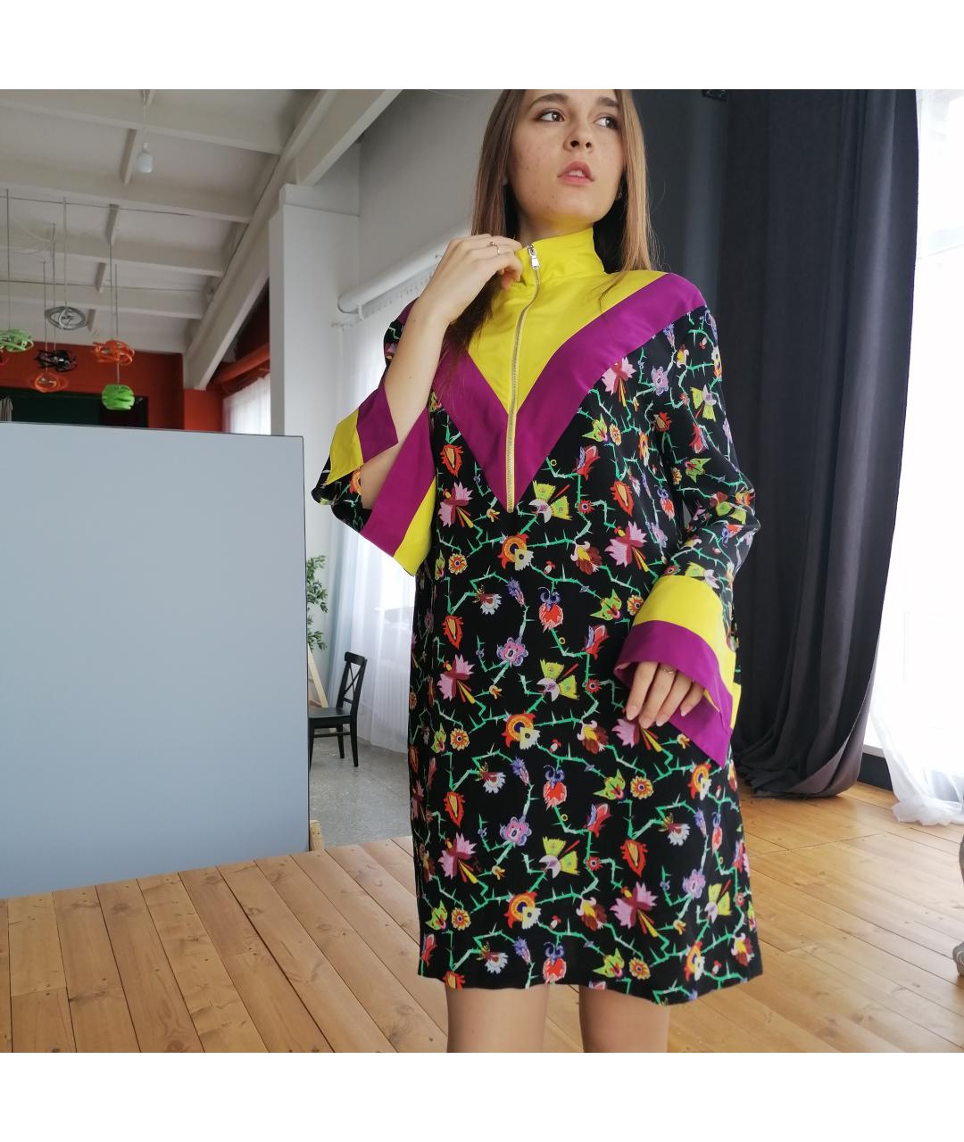 EMILIO PUCCI Мульти шелковое повседневное платье, фото 4