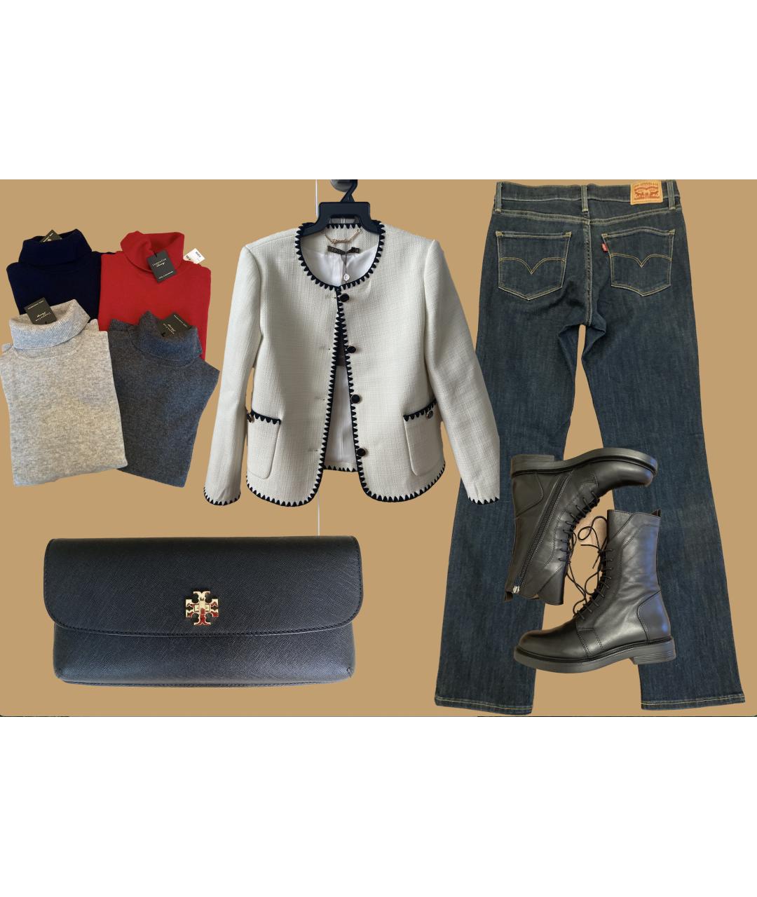 LEVI'S Синие прямые джинсы, фото 5