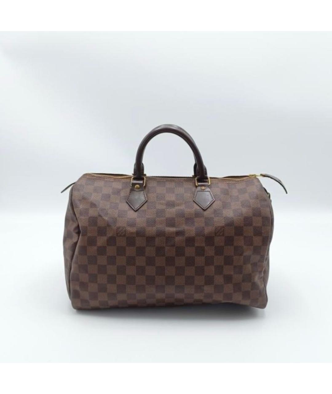 LOUIS VUITTON Коричневая кожаная дорожная/спортивная сумка, фото 8