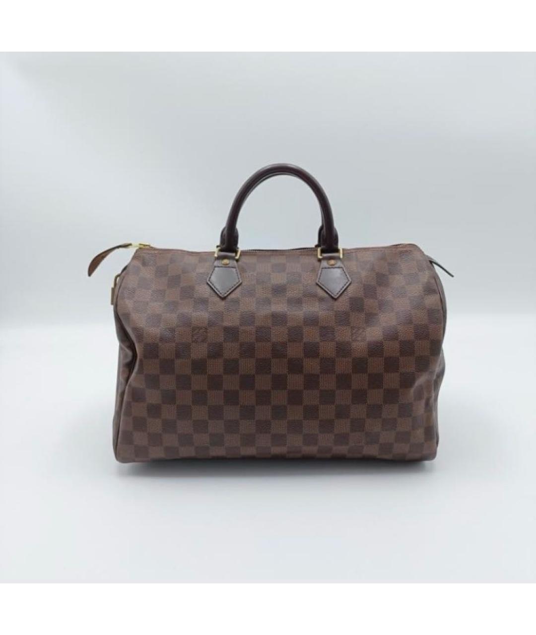 LOUIS VUITTON Коричневая кожаная дорожная/спортивная сумка, фото 2