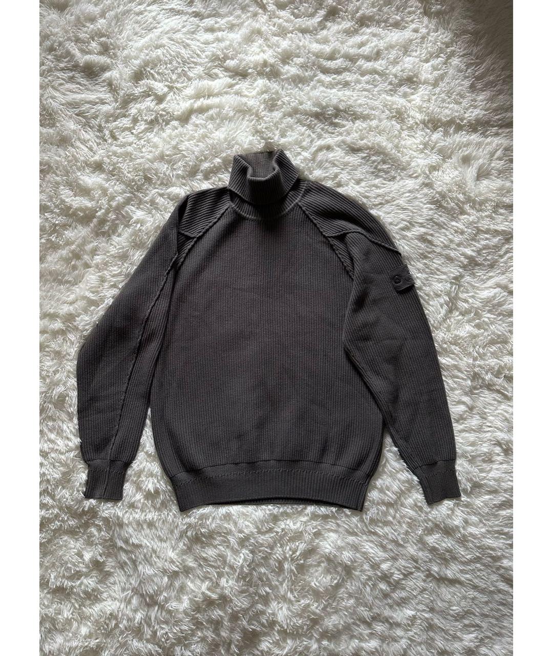 STONE ISLAND Коричневая вискозная водолазка, фото 8