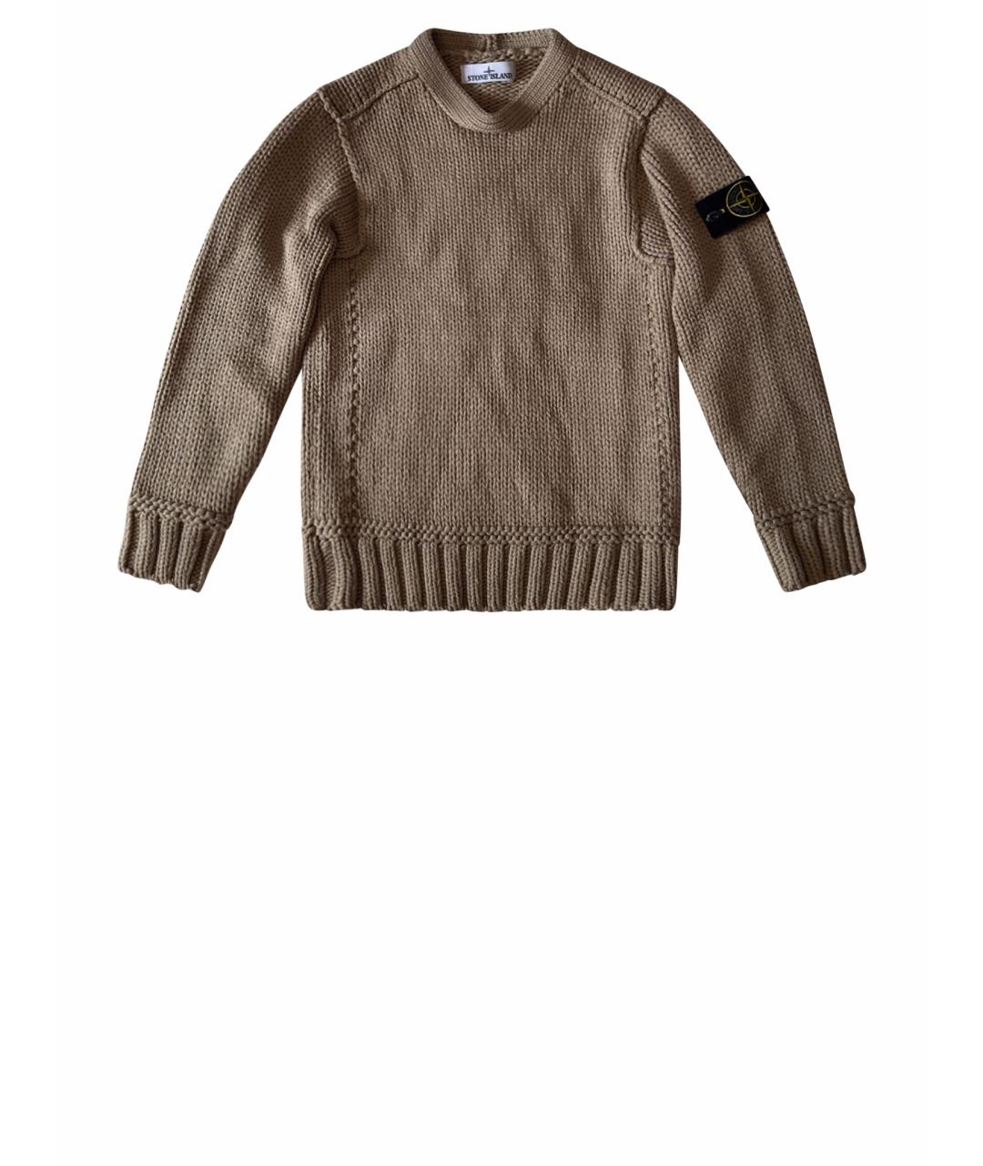 STONE ISLAND Бежевый вискозный джемпер / свитер, фото 1