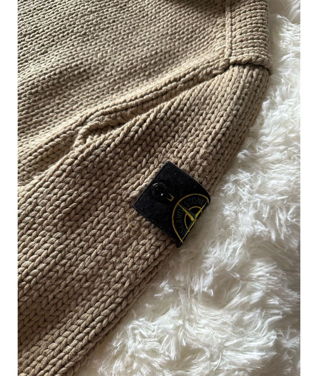 STONE ISLAND Бежевый вискозный джемпер / свитер, фото 3