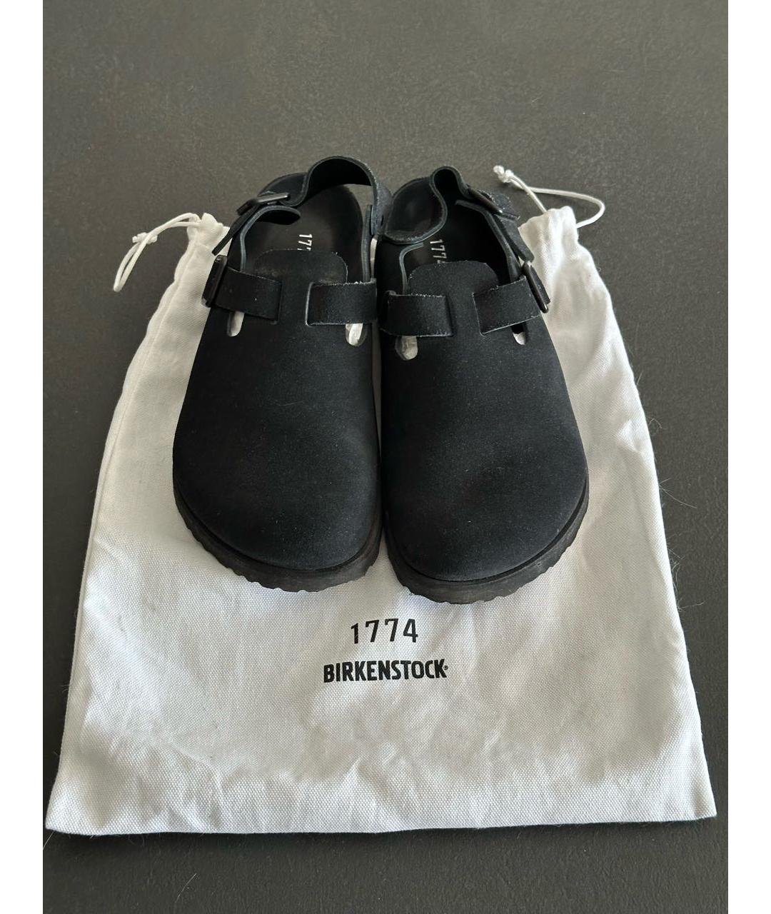 BIRKENSTOCK Черные замшевые сабо, фото 2