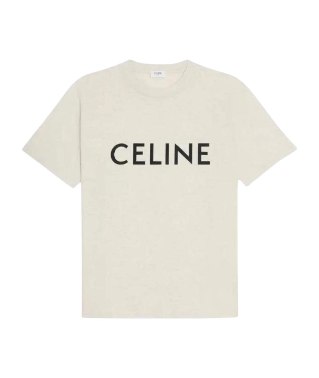 CELINE Бежевая футболка, фото 1