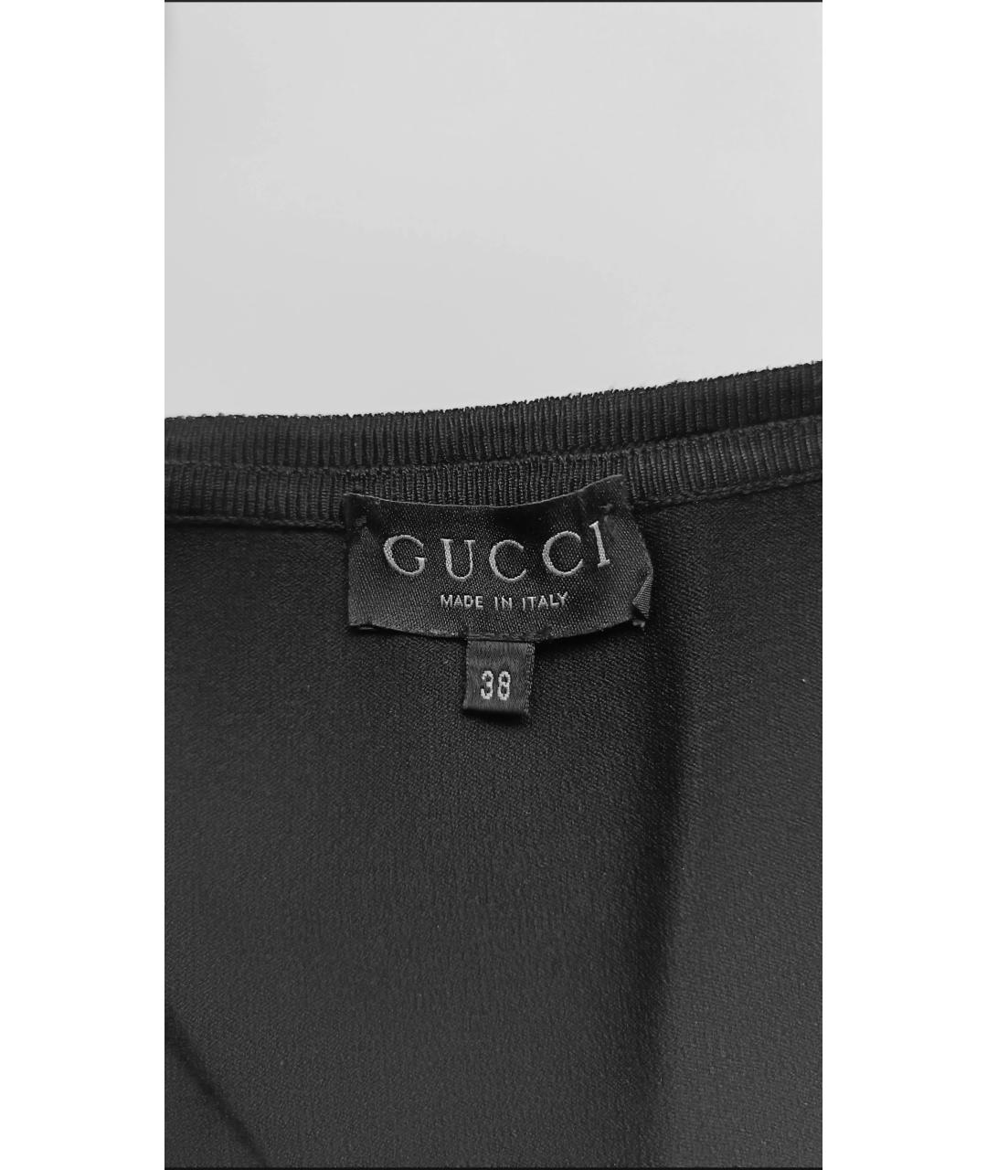 GUCCI Черное вискозное коктейльное платье, фото 5