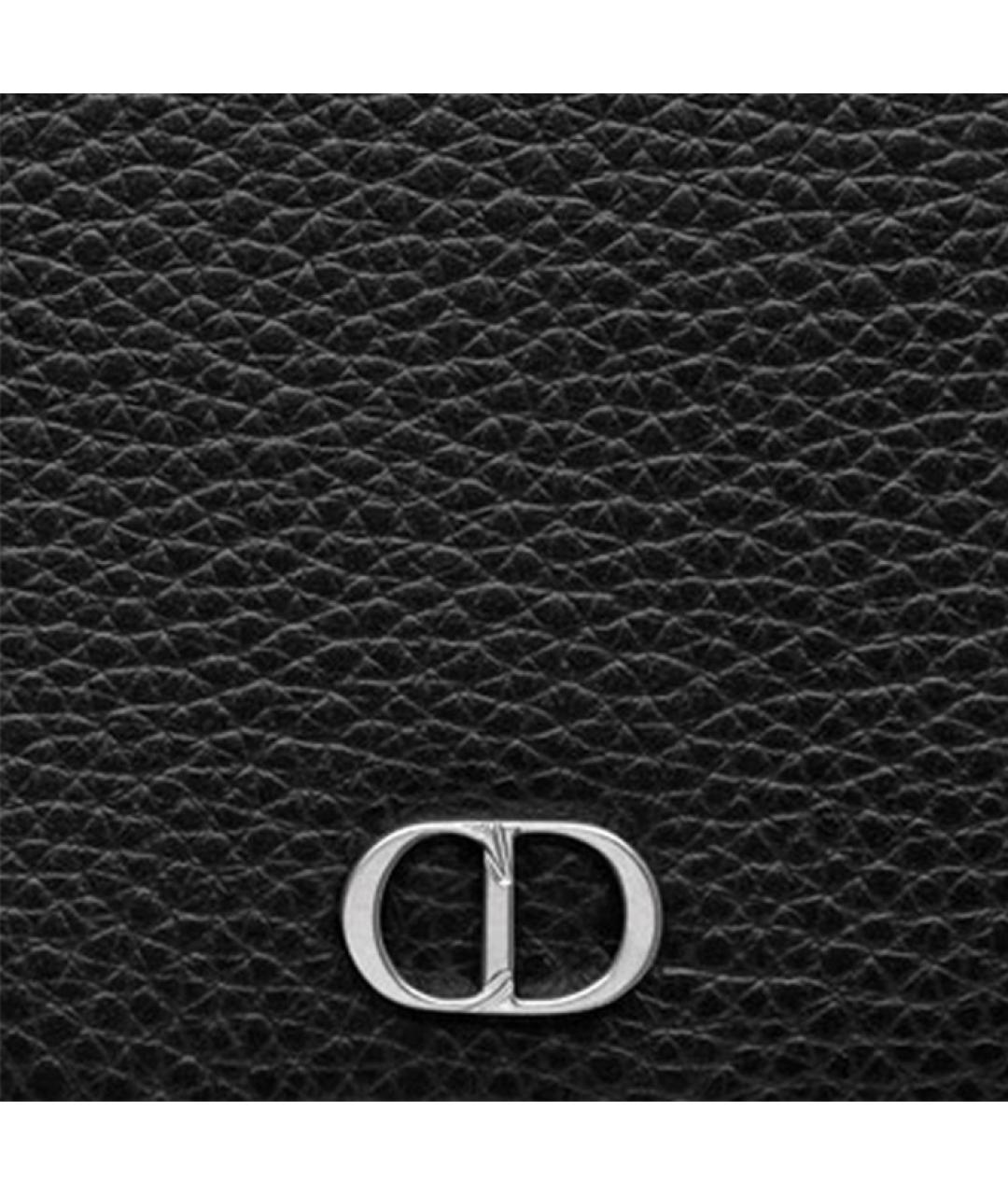 CHRISTIAN DIOR Черный кожаный кардхолдер, фото 4