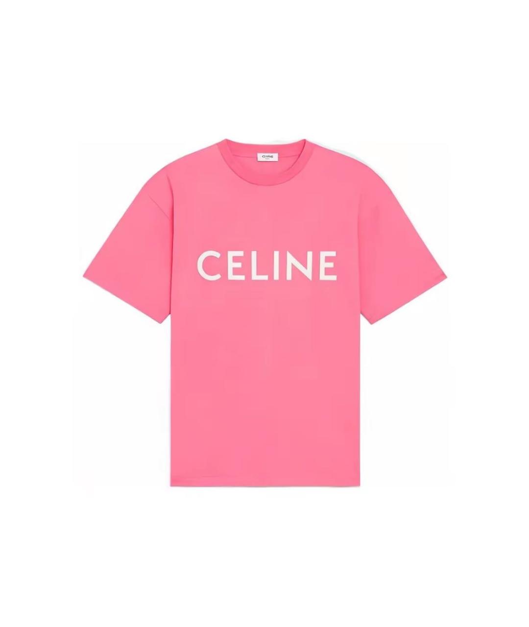 CELINE Розовая футболка, фото 1