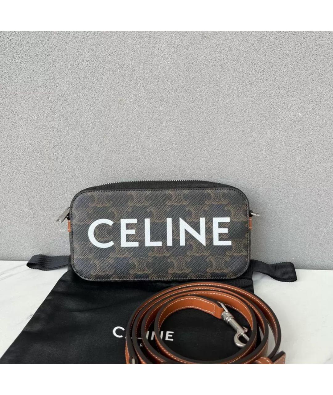 CELINE Коричневая сумка через плечо, фото 2