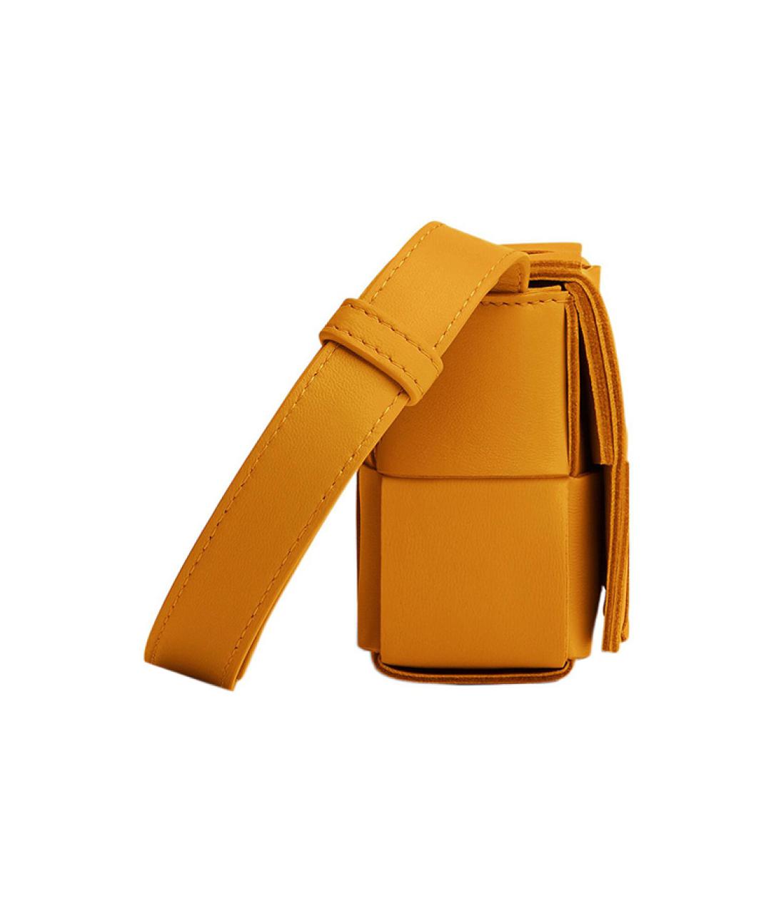 BOTTEGA VENETA Оранжевая кожаная сумка через плечо, фото 2
