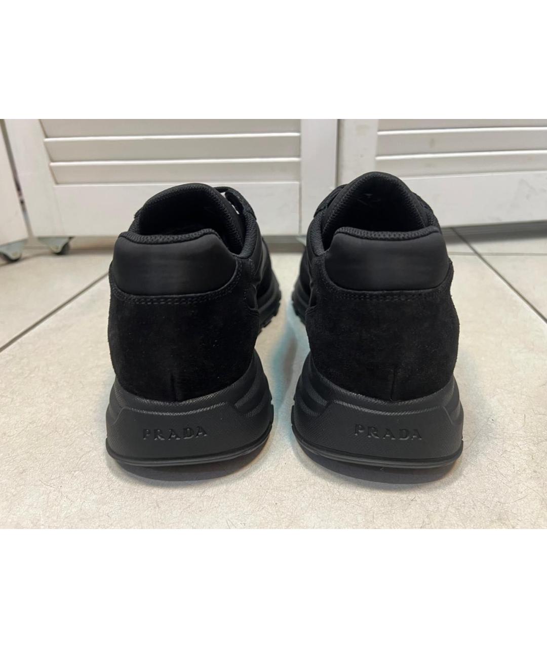 PRADA Черные низкие кроссовки / кеды, фото 3