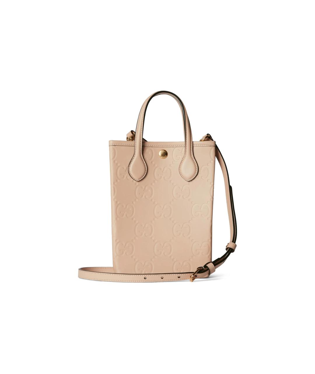 GUCCI Бежевая кожаная сумка через плечо, фото 4